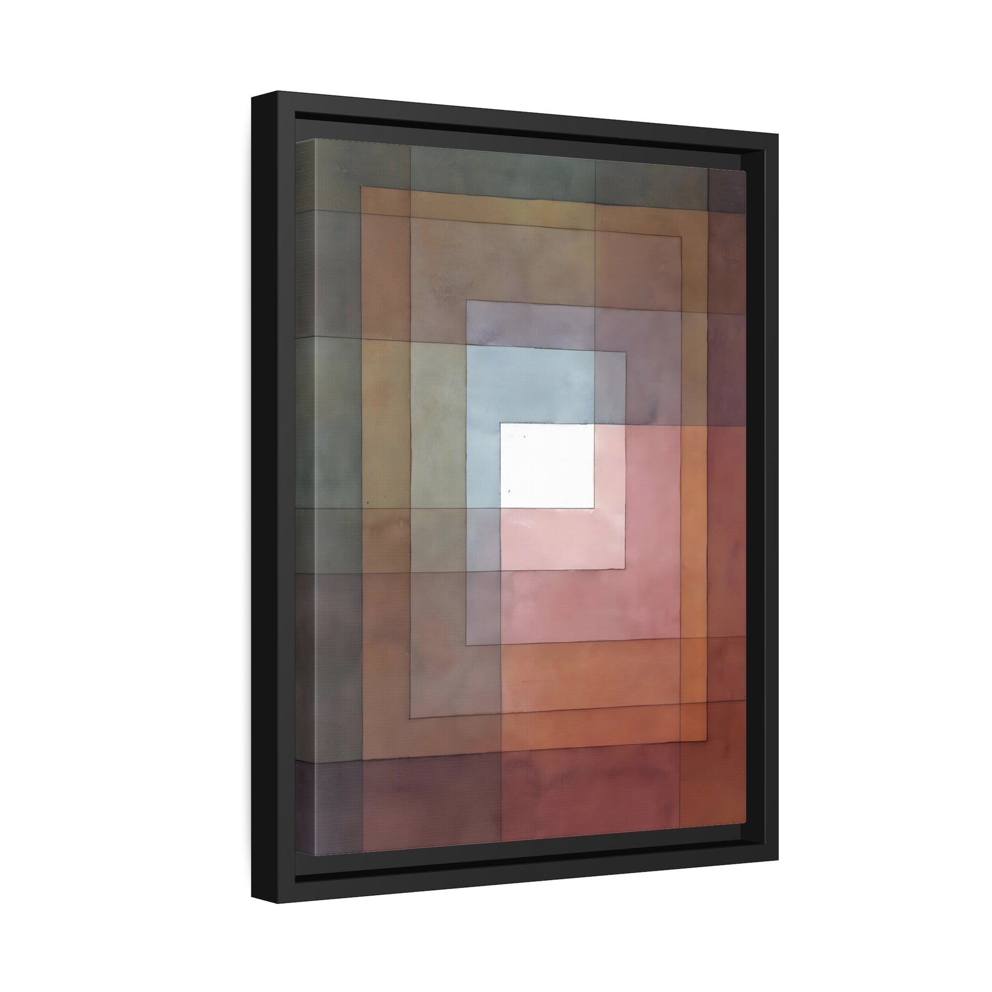 Paul Klee Polyphon - Framed Canvas Wall Art Print in Black Frame