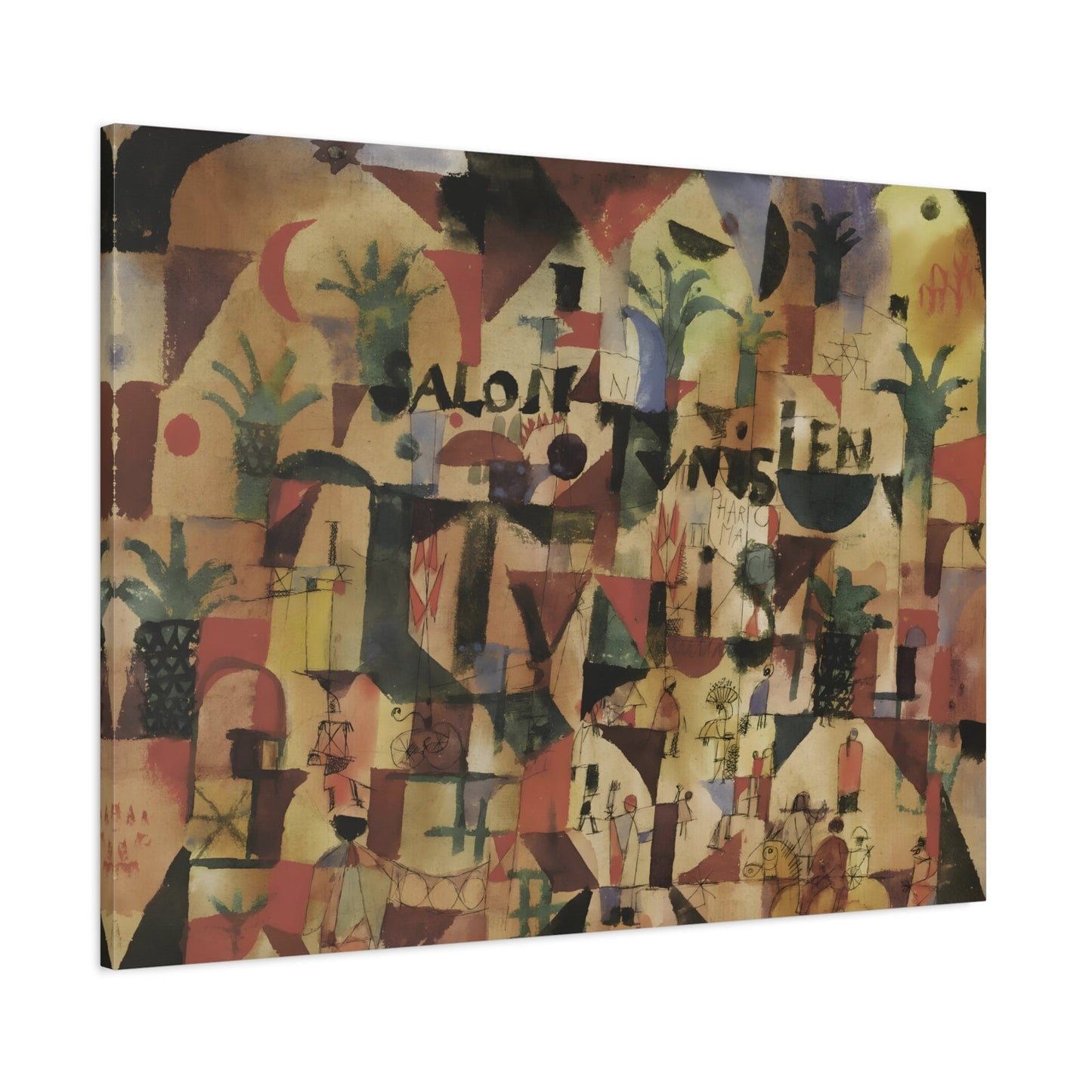 Paul Klee Salon Tunisien Traffic - Canvas Wall Art Print Reproduction