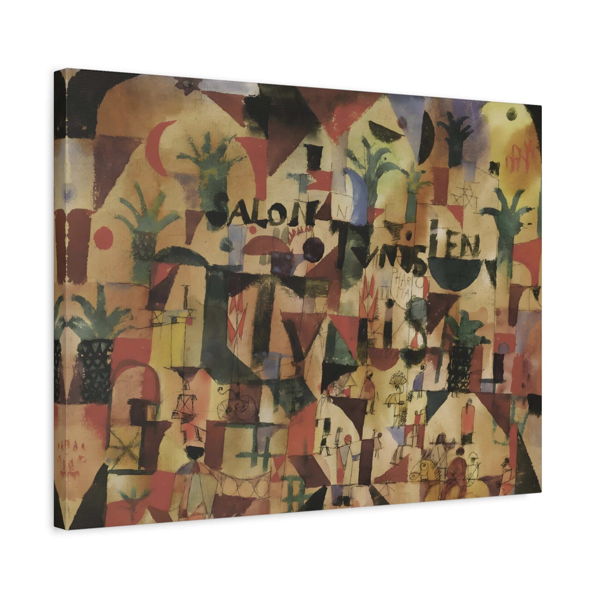 Paul Klee Salon Tunisien Traffic - Canvas Wall Art Print Reproduction