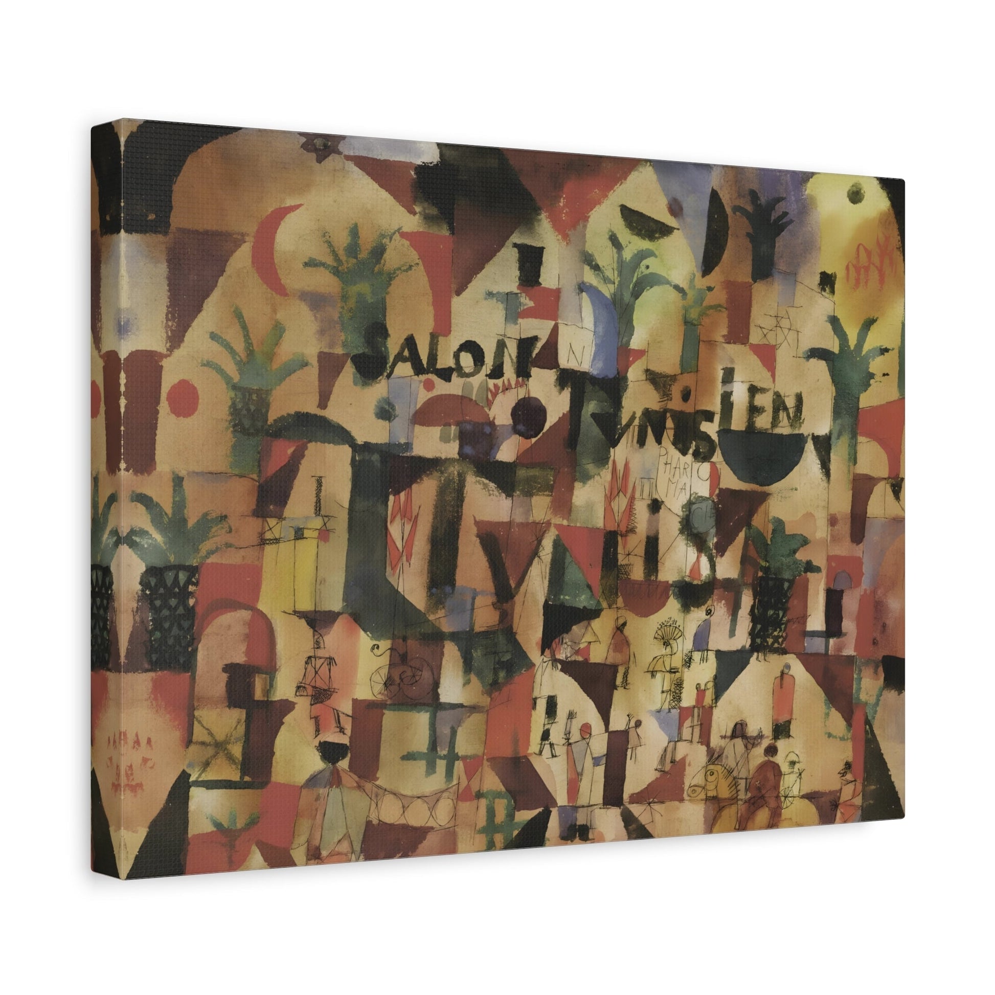 Paul Klee Salon Tunisien Traffic - Canvas Wall Art Print Reproduction