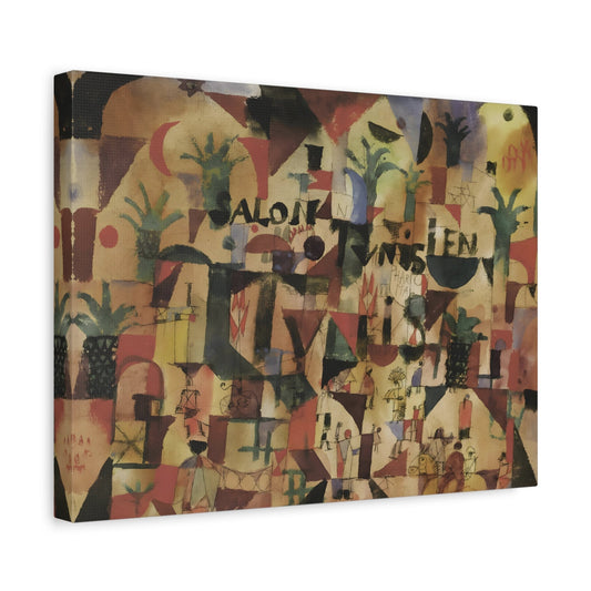 Paul Klee Salon Tunisien Traffic - Canvas Wall Art Print Reproduction