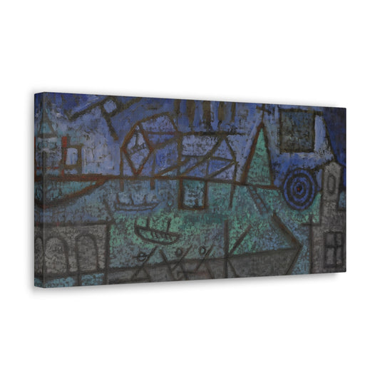 Paul Klee Small Seaport Canvas Print - Modern Abstract Coastal Wall Art Prints