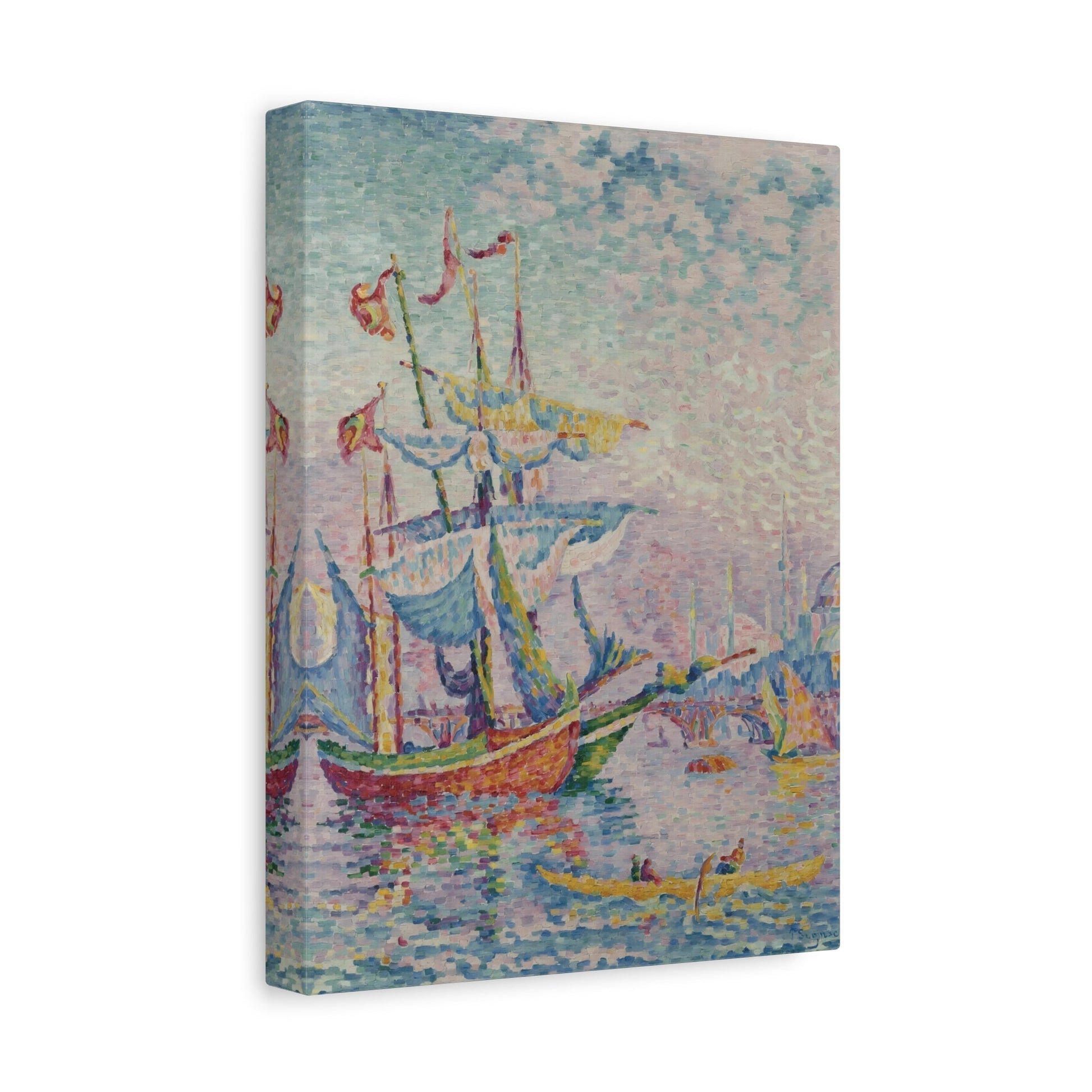 Paul Signac Bridge Abstract Painting - Sea Landscape Canvas Wall Art Prints