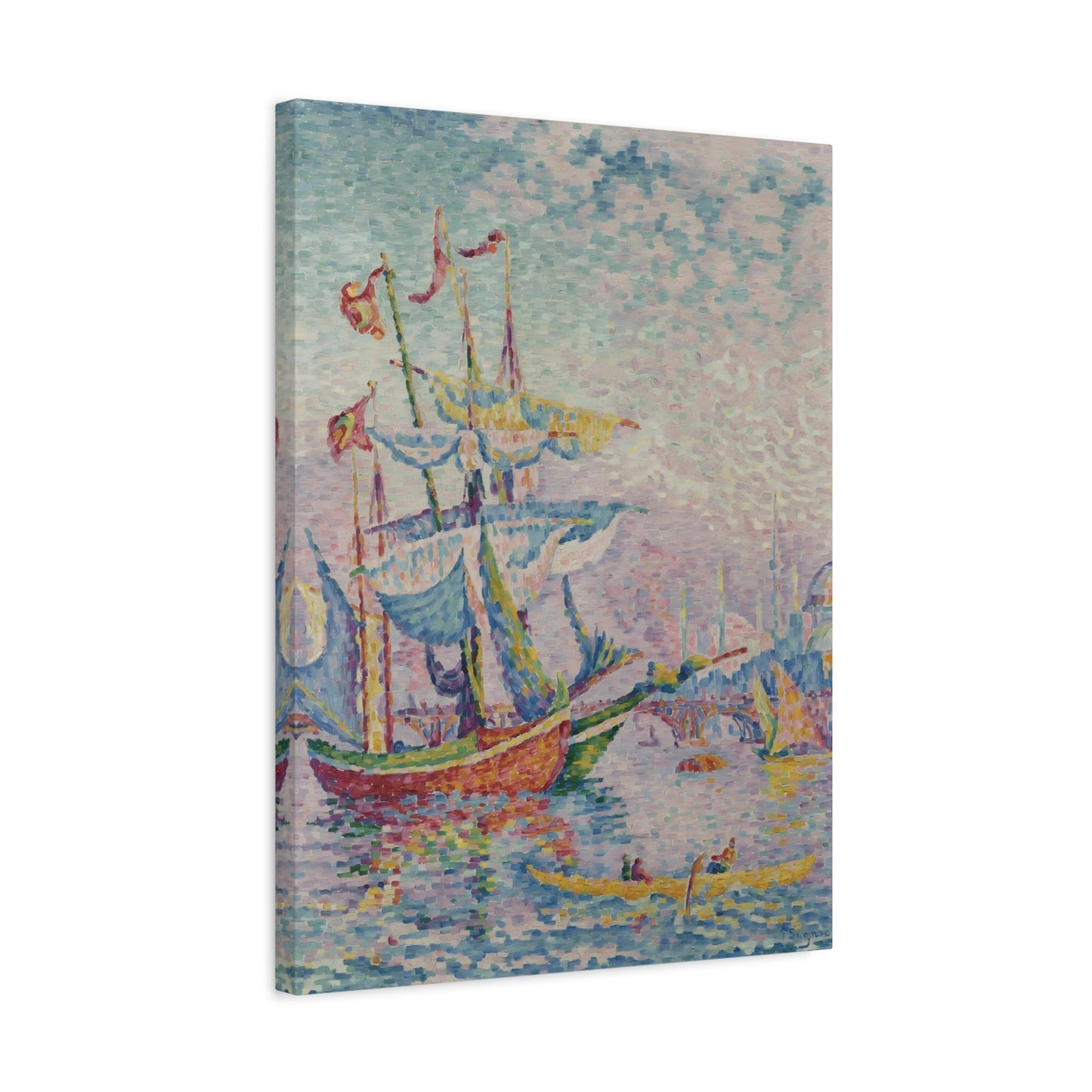 Paul Signac Bridge Abstract Painting - Sea Landscape Canvas Wall Art Prints