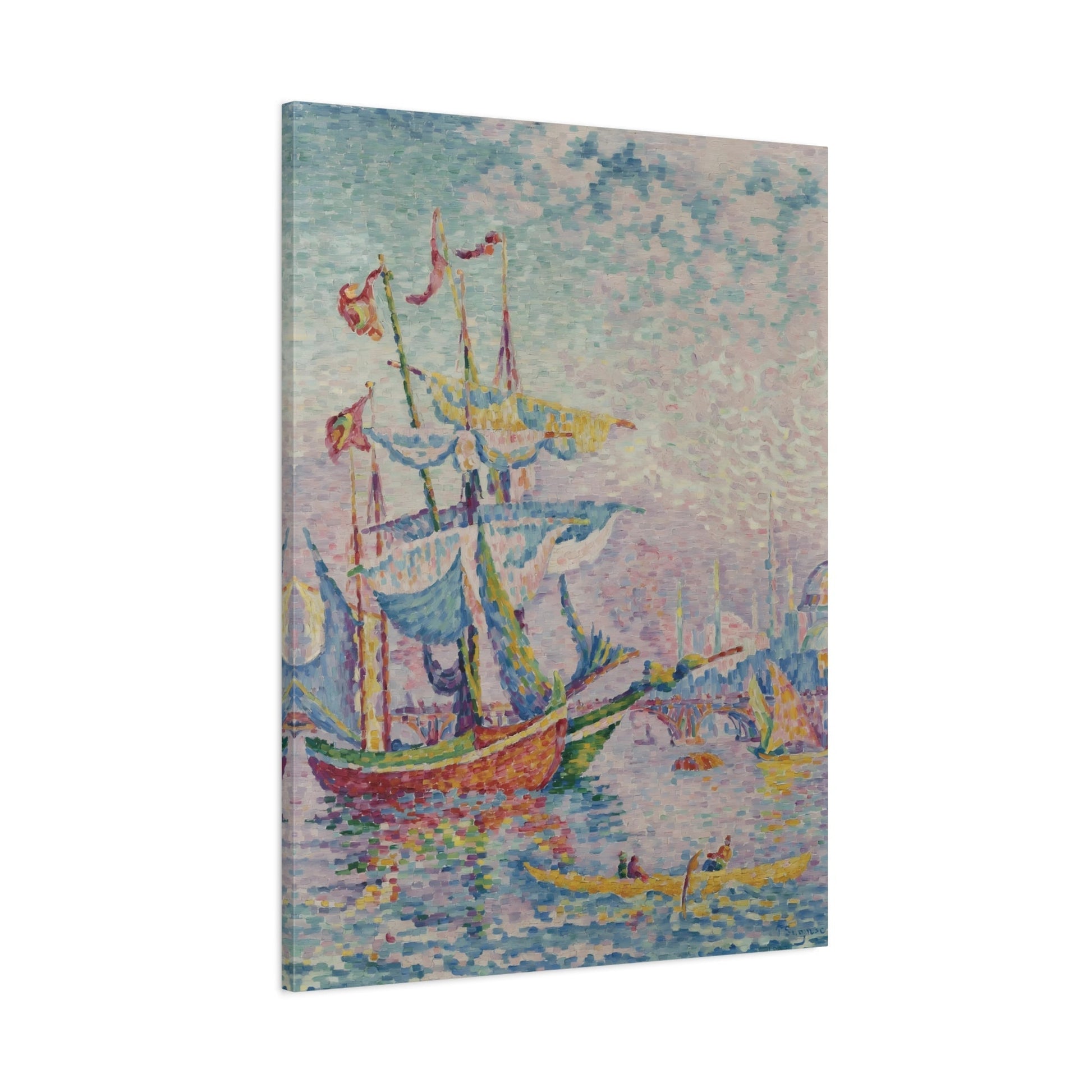 Paul Signac Bridge Abstract Painting - Sea Landscape Canvas Wall Art Prints