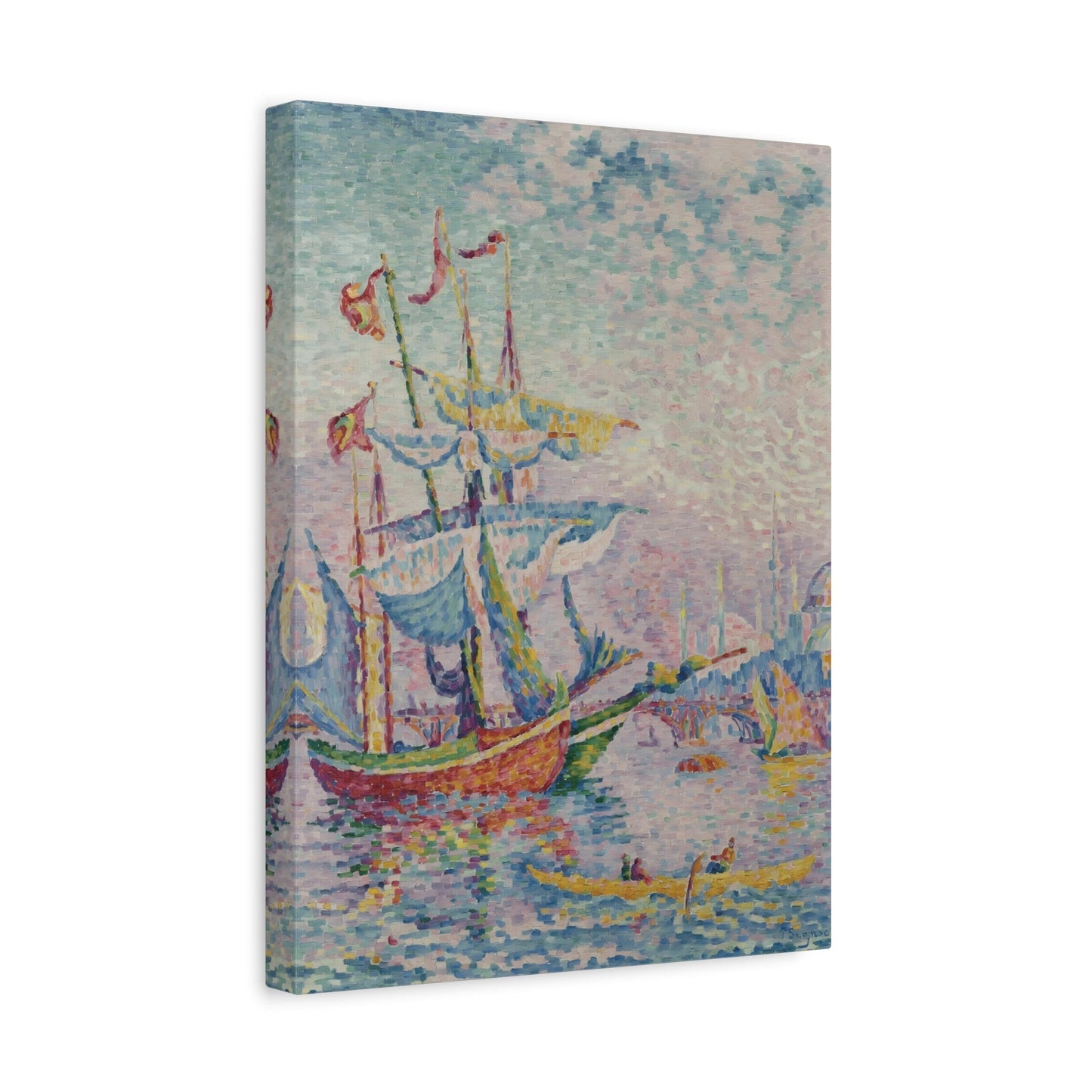 Paul Signac Bridge Abstract Painting - Sea Landscape Canvas Wall Art Prints