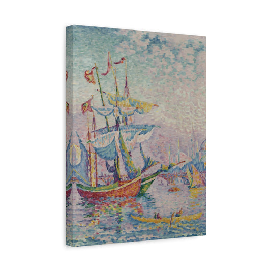 Paul Signac Bridge Abstract Painting - Sea Landscape Canvas Wall Art Prints