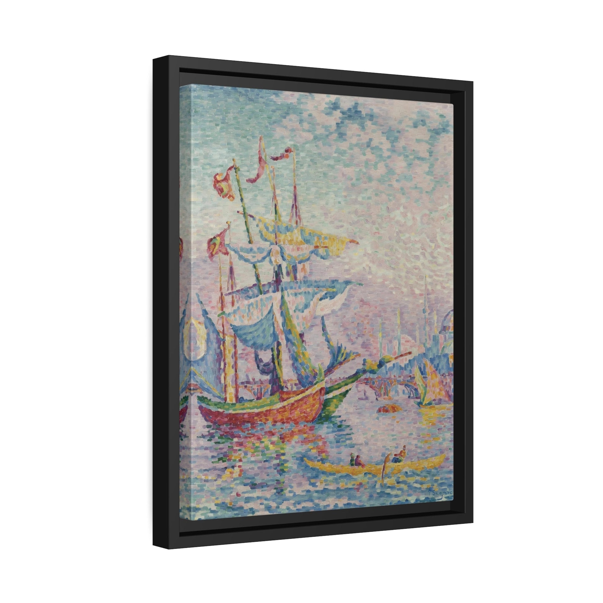 Paul Signac Golden Horn Bridge - Framed Canvas Art Print