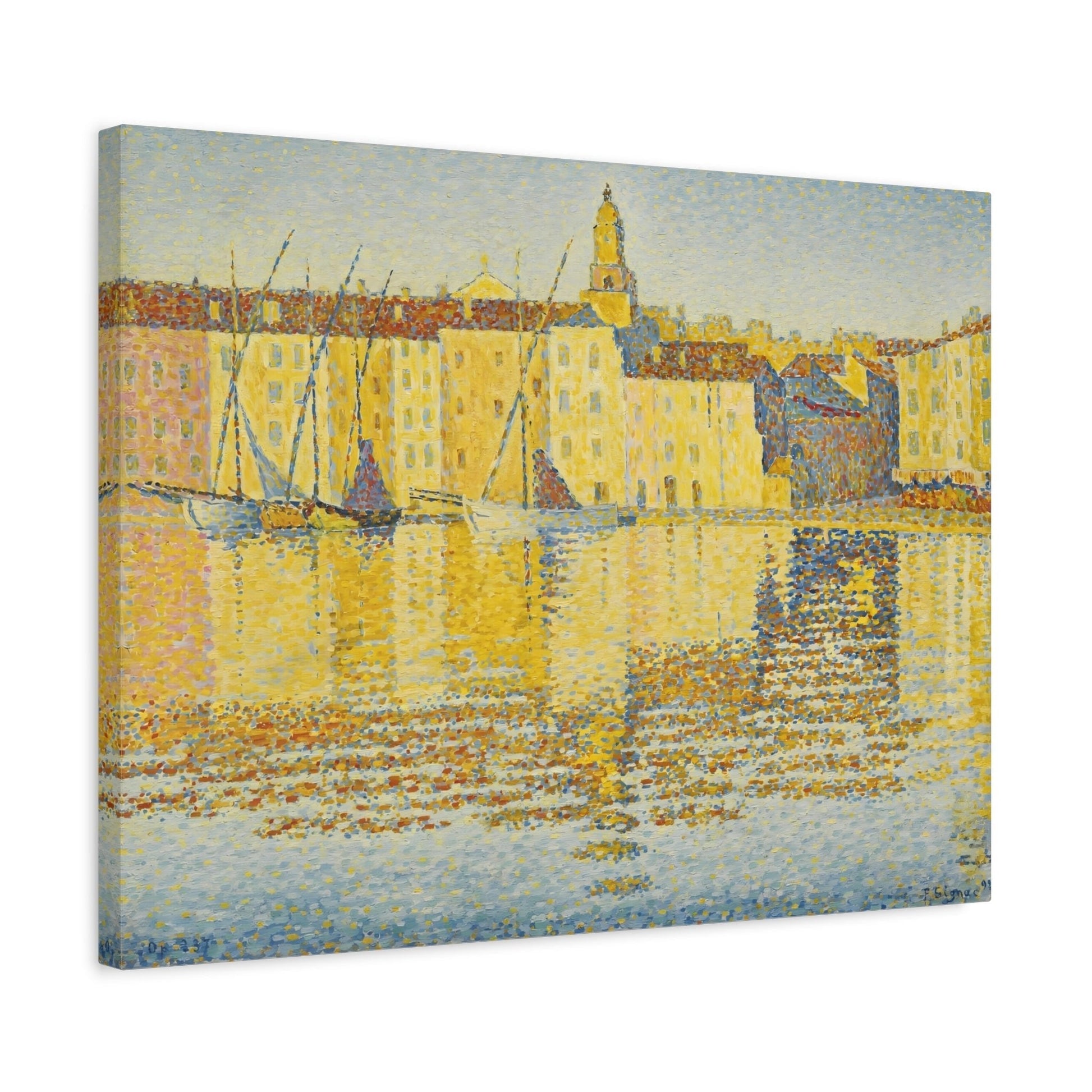 Paul Signac Maisons du Port Saint Tropez - Canvas Wall Art Reproduction