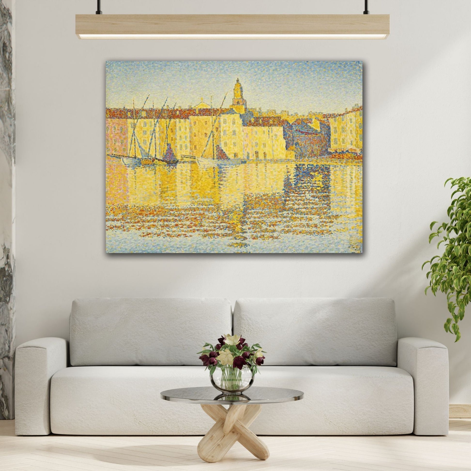 Paul Signac Maisons du Port Saint Tropez - Canvas Wall Art Reproduction