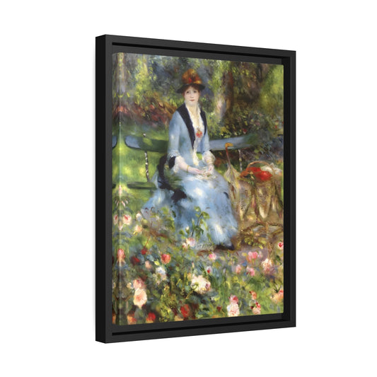 Pierre Auguste Renoir Roses - Framed Canvas Art Reproduction in Frame