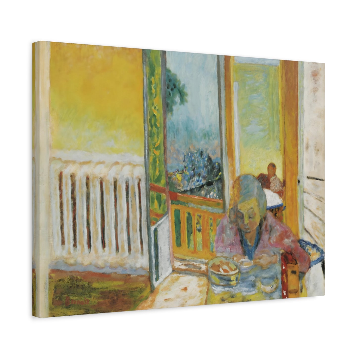 Pierre Bonnard Breakfast Radiator Canvas Wall Art Print Reproduction