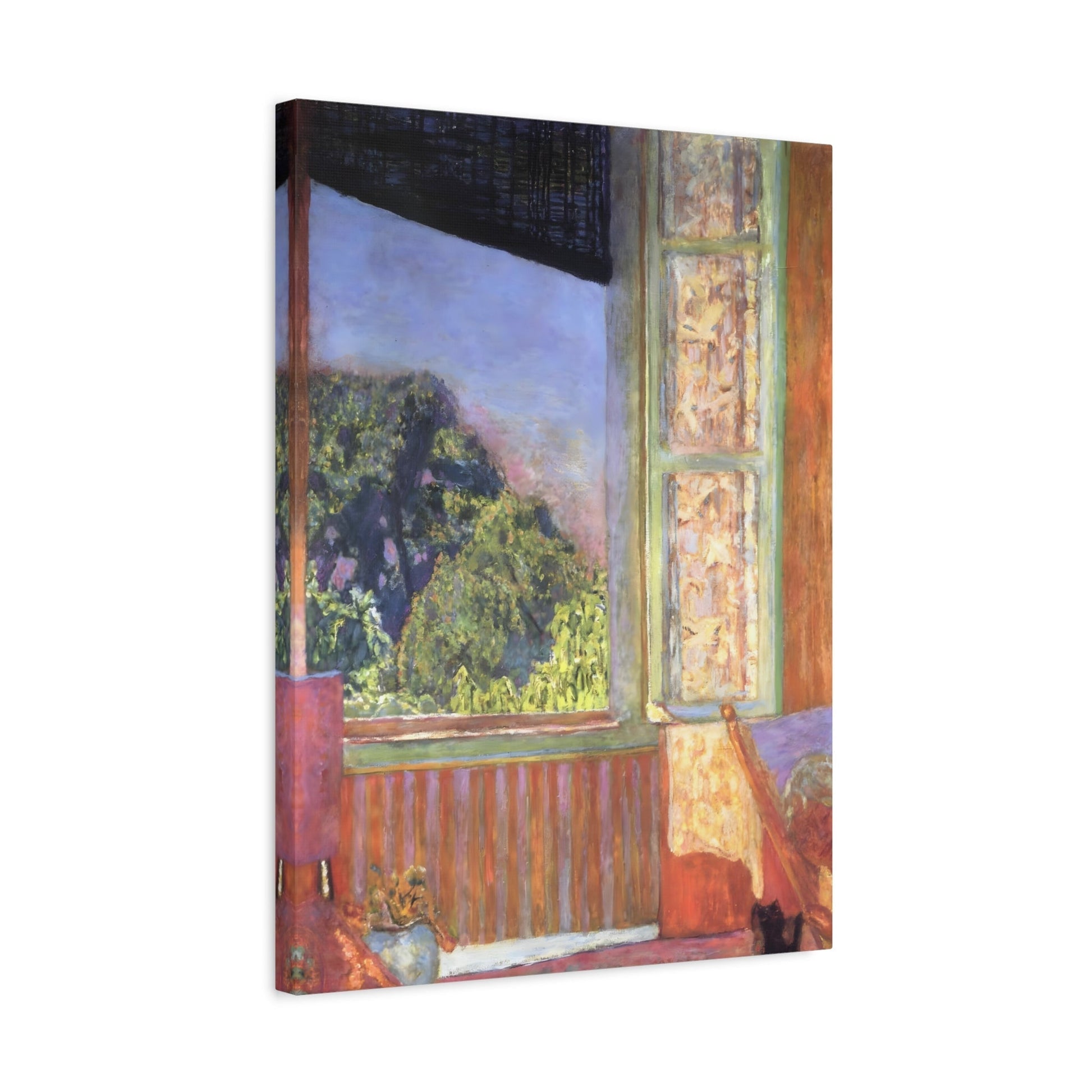 Pierre Bonnard Colorful Landscape - Open Window Canvas Print