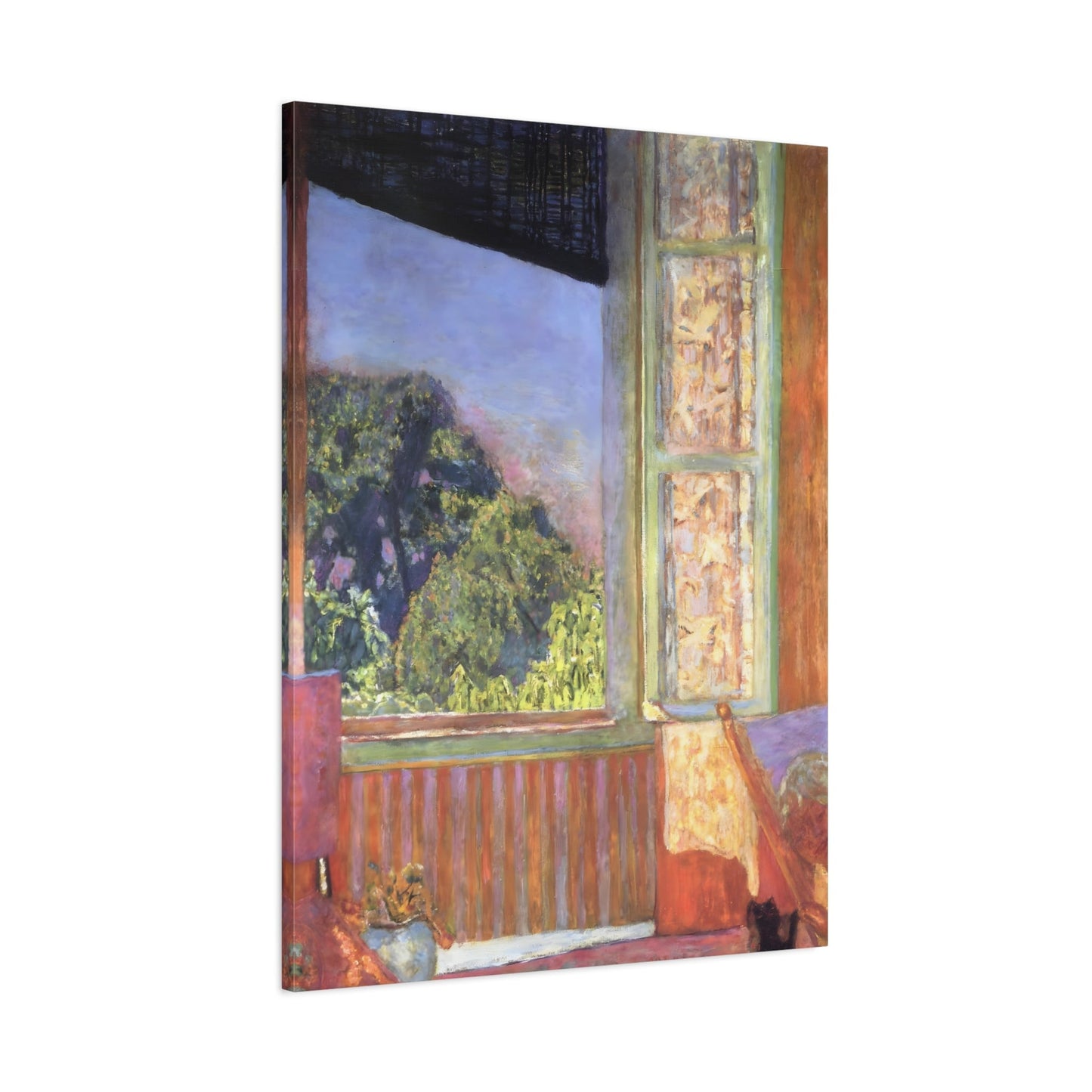 Pierre Bonnard Colorful Landscape - Open Window Canvas Print