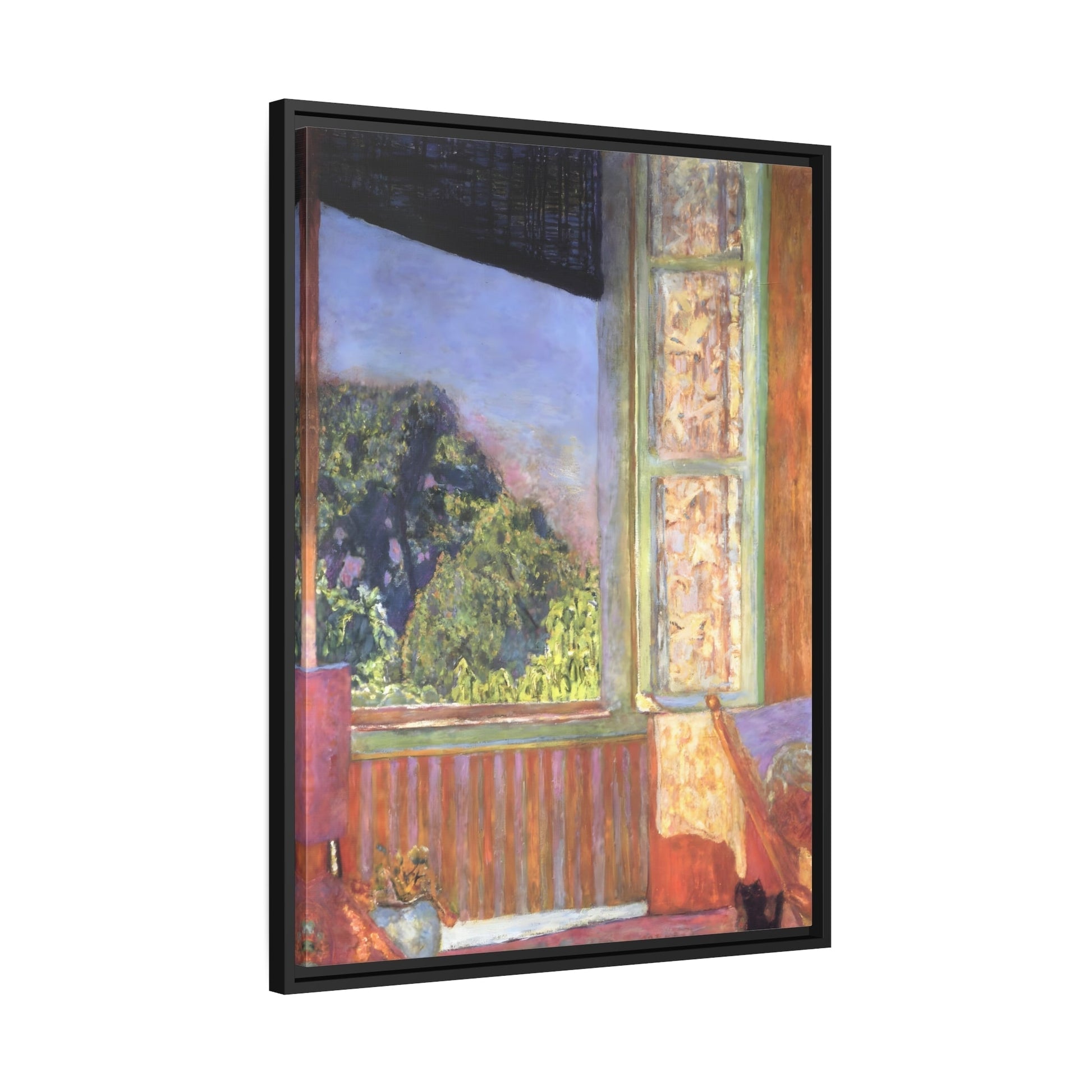 Pierre Bonnard Open Window - Colorful Framed Canvas Art Reproduction