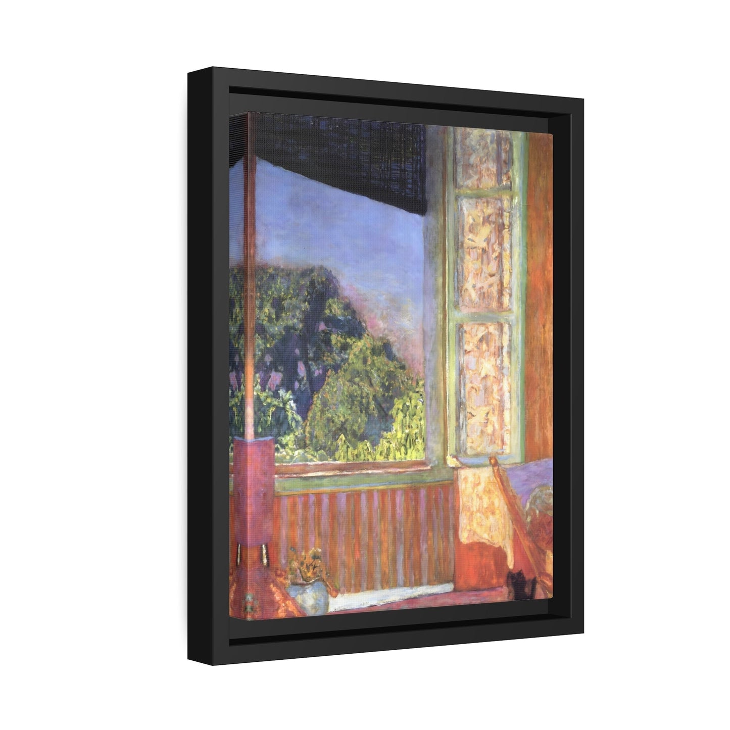 Pierre Bonnard Open Window - Colorful Framed Canvas Art Reproduction