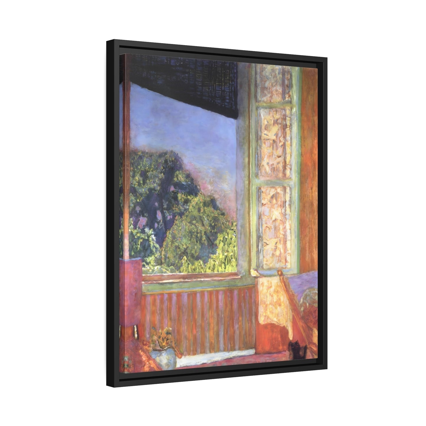 Pierre Bonnard Open Window - Colorful Framed Canvas Art Reproduction