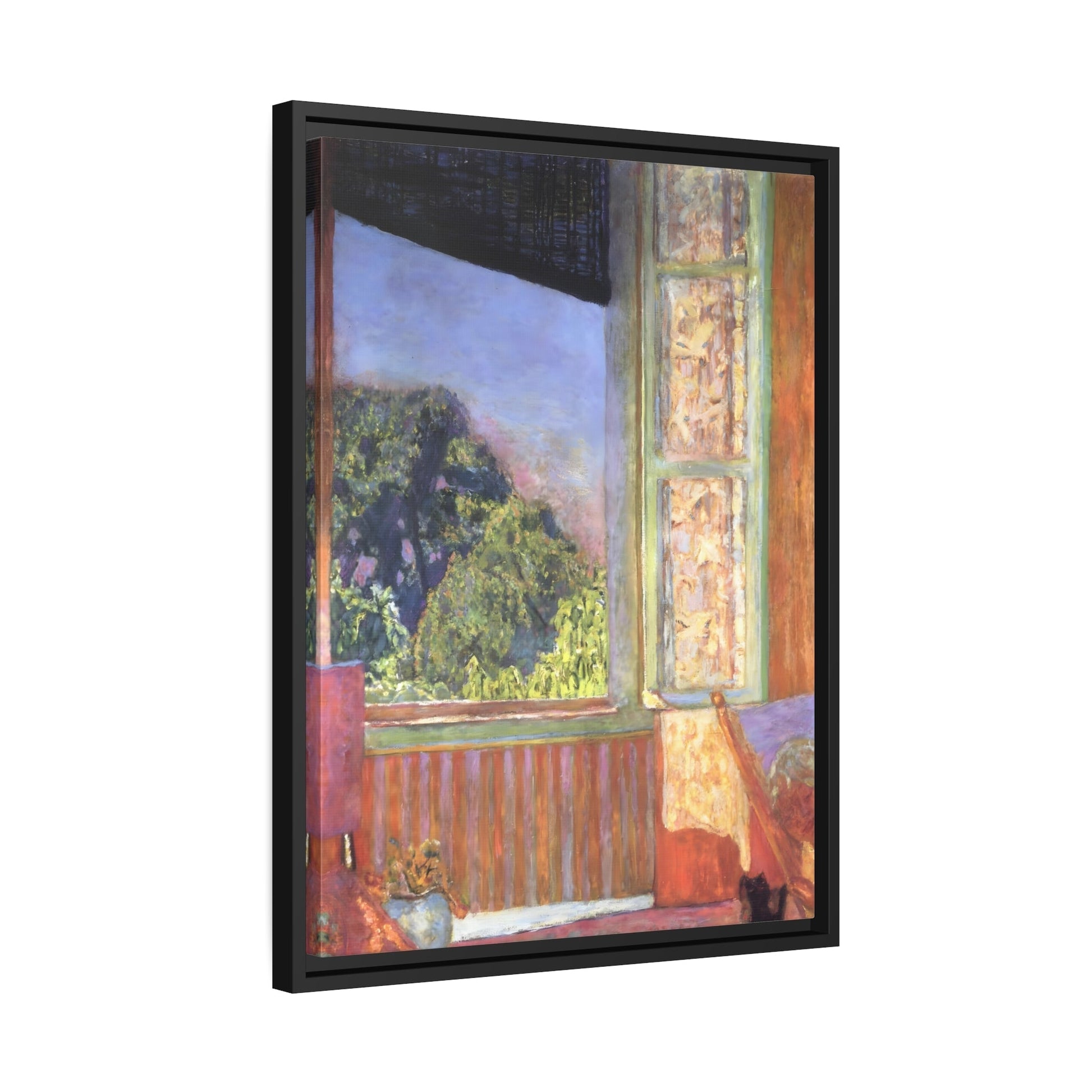 Pierre Bonnard Open Window - Colorful Framed Canvas Art Reproduction