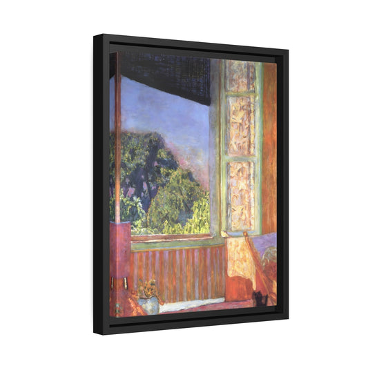 Pierre Bonnard Open Window - Colorful Framed Canvas Art Reproduction