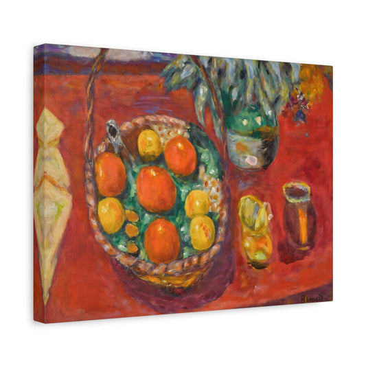 Pierre Bonnard Oranges and persimmons - Fruit Canvas Wall Art Print