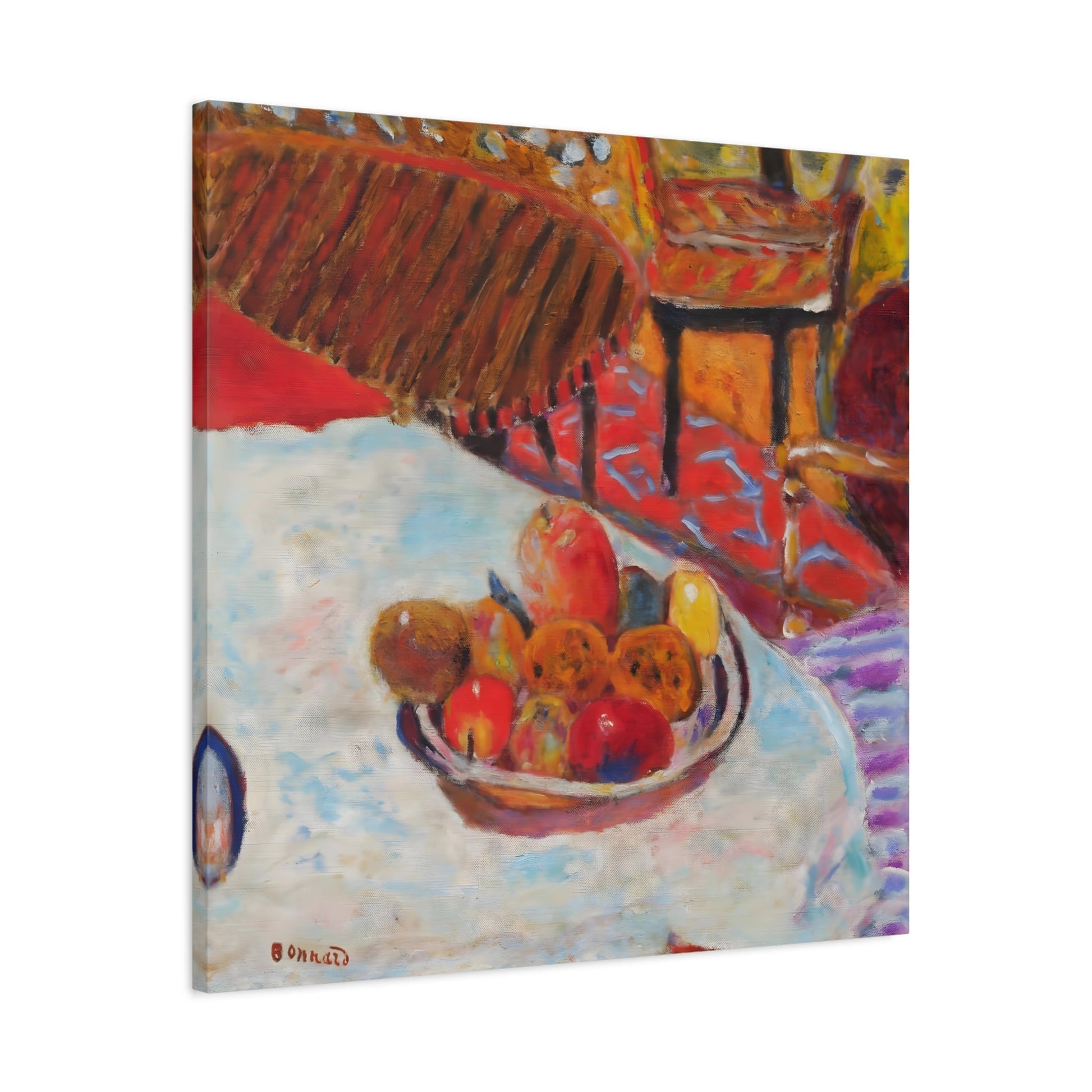 Pierre Bonnard Still Life - Square Canvas Wall Art Print