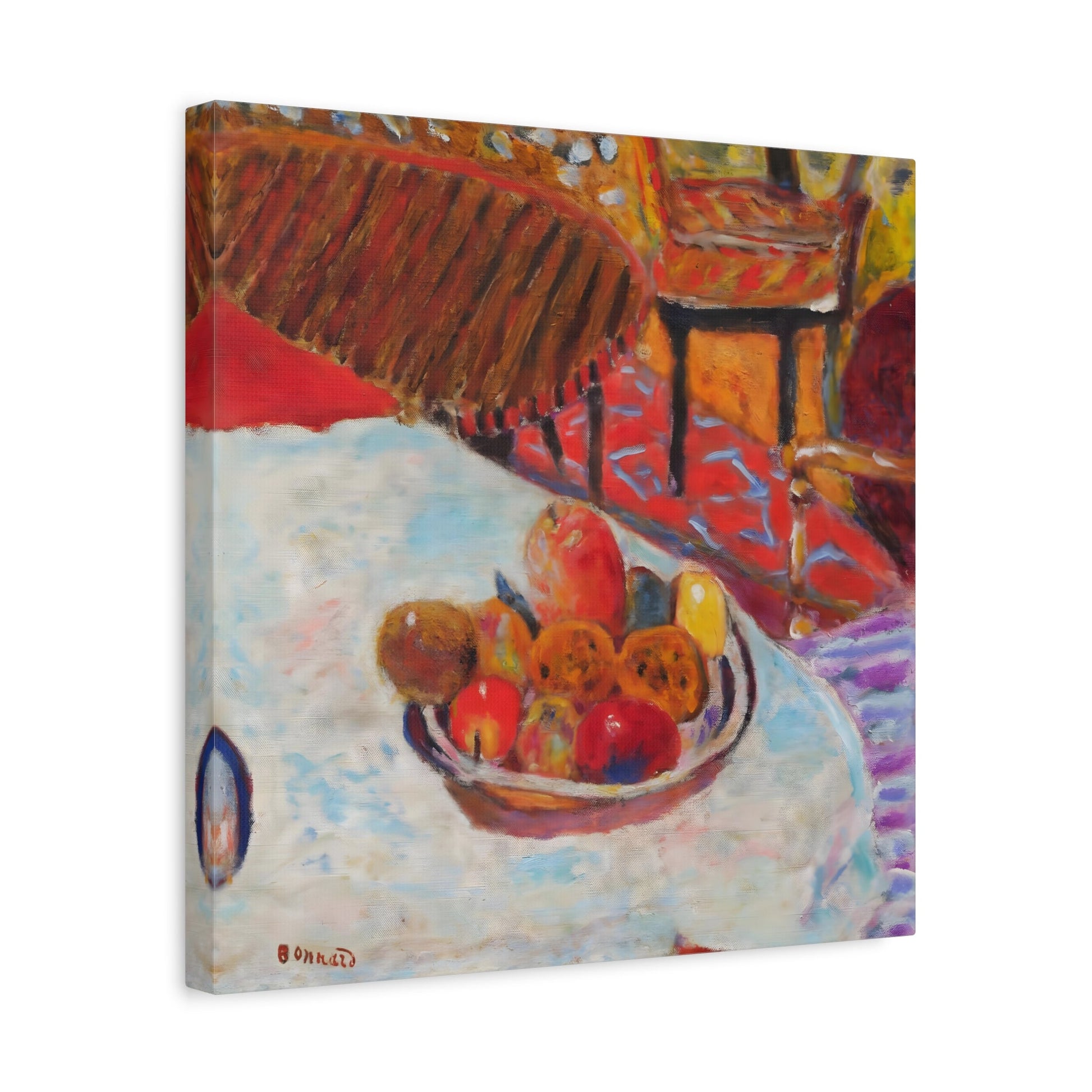 Pierre Bonnard Still Life - Square Canvas Wall Art Print