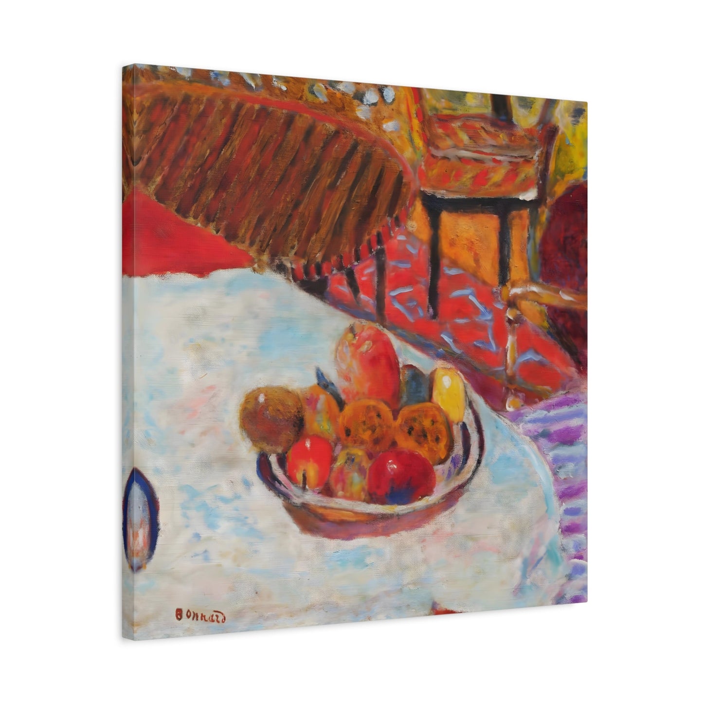 Pierre Bonnard Still Life - Square Canvas Wall Art Print