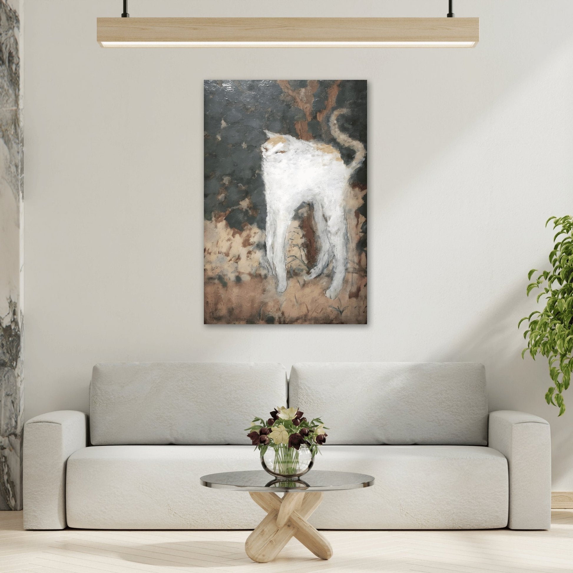 Pierre Bonnard White Cat - Canvas Art Print Animal Painting