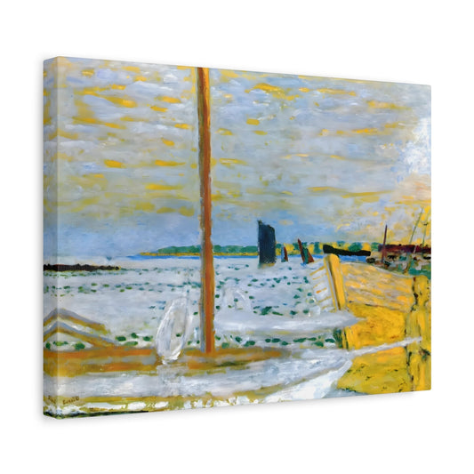 Pierre Bonnard Yellow Boat - Sea Landscape Canvas Wall Art Print