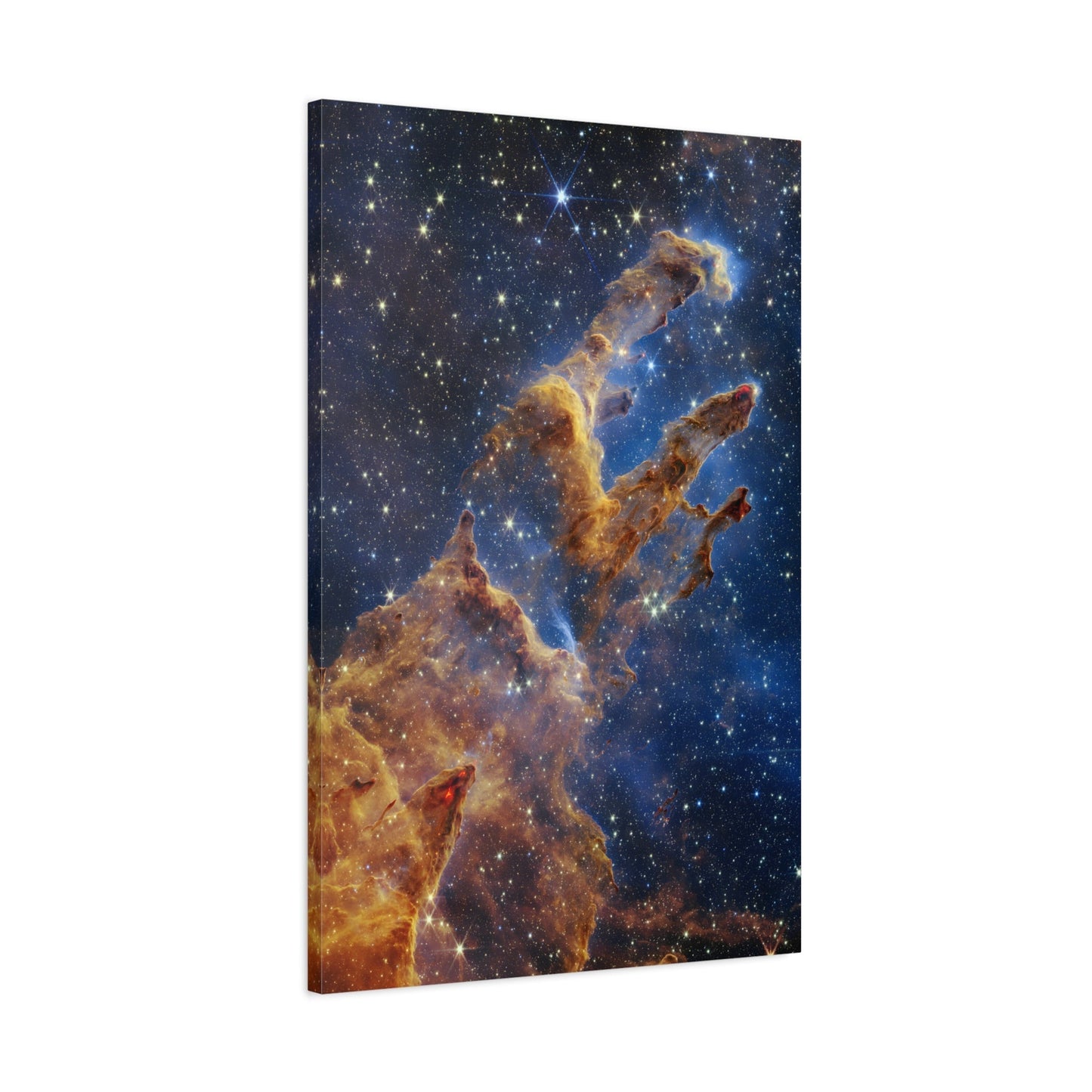 Pillars of Creation NASA James webb Space Telescope First Images Deep Field - Framed Canvas Wall Art Print