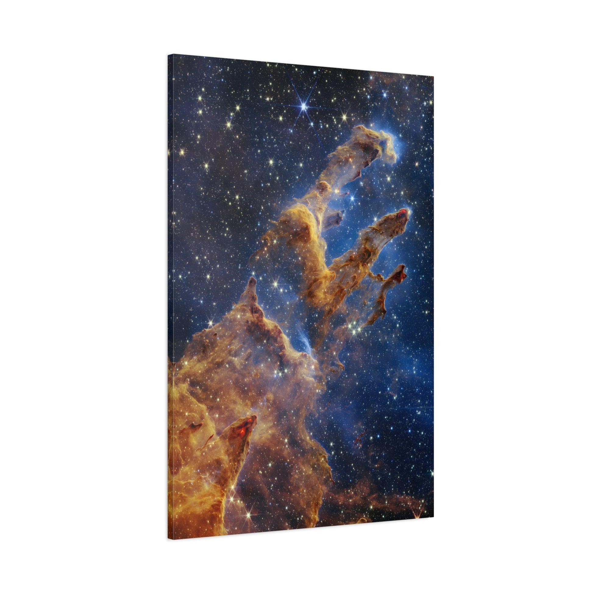 Pillars of Creation NASA James webb Space Telescope First Images Deep Field - Framed Canvas Wall Art Print