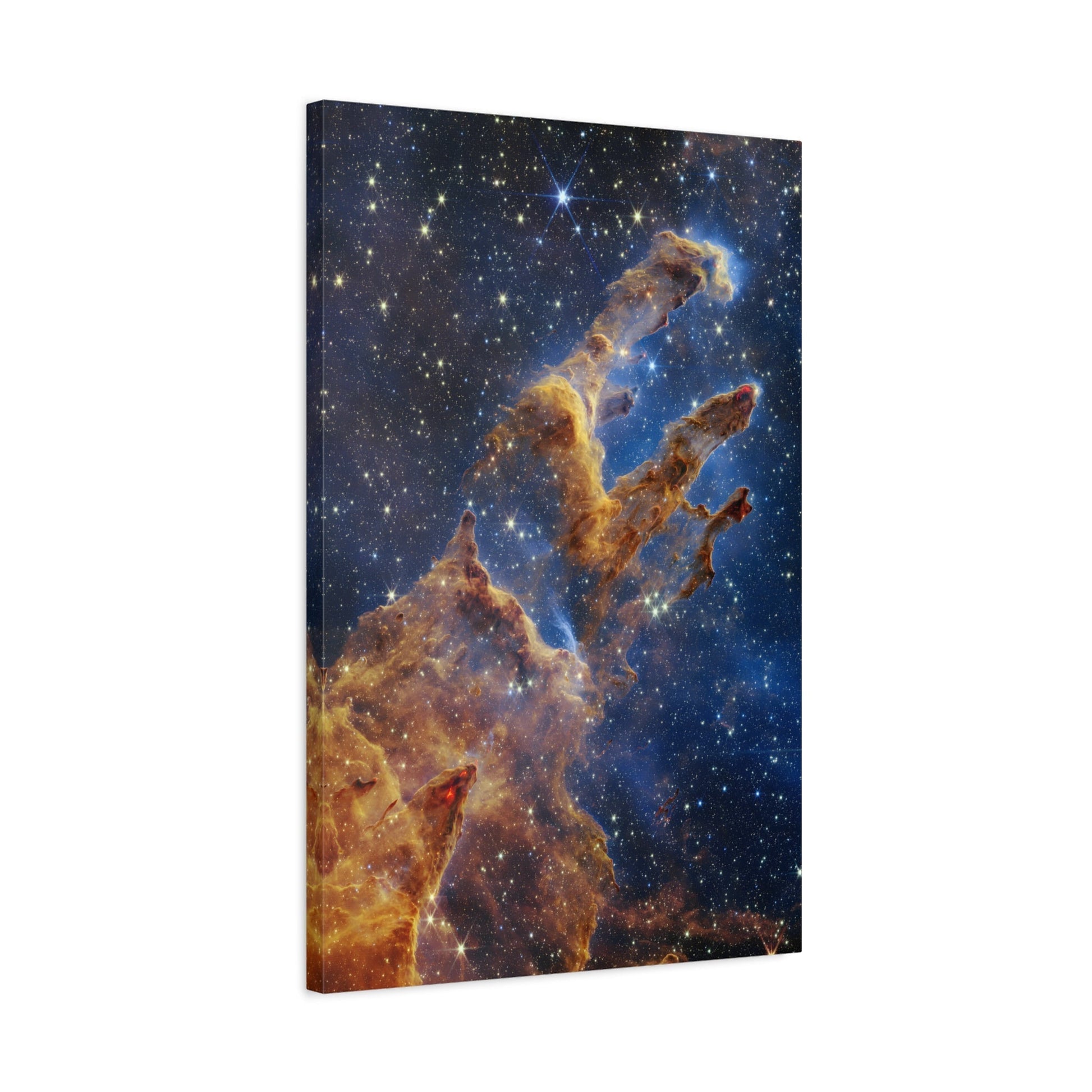 Pillars of Creation NASA James webb Space Telescope First Images Deep Field - Framed Canvas Wall Art Print