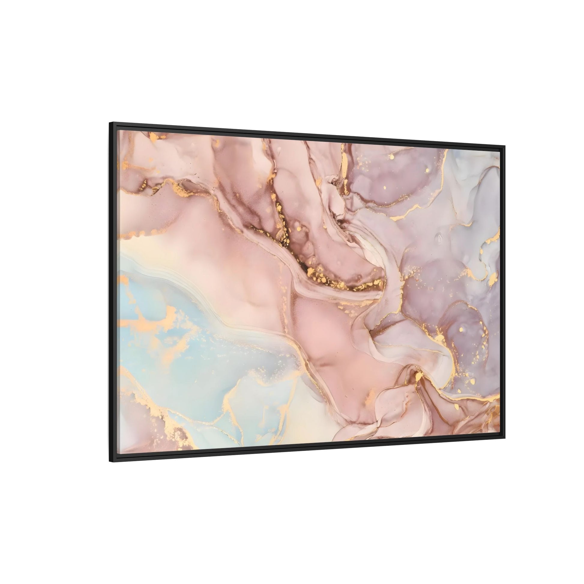 Pink Gold Marble Canvas Prints - Large Abstract Fashion Wall Art