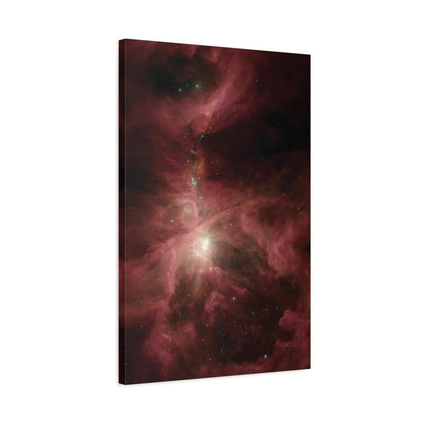 Radiant Nebula Spectrum Wall Art - A Vivid Red NASA Universe Canvas Print