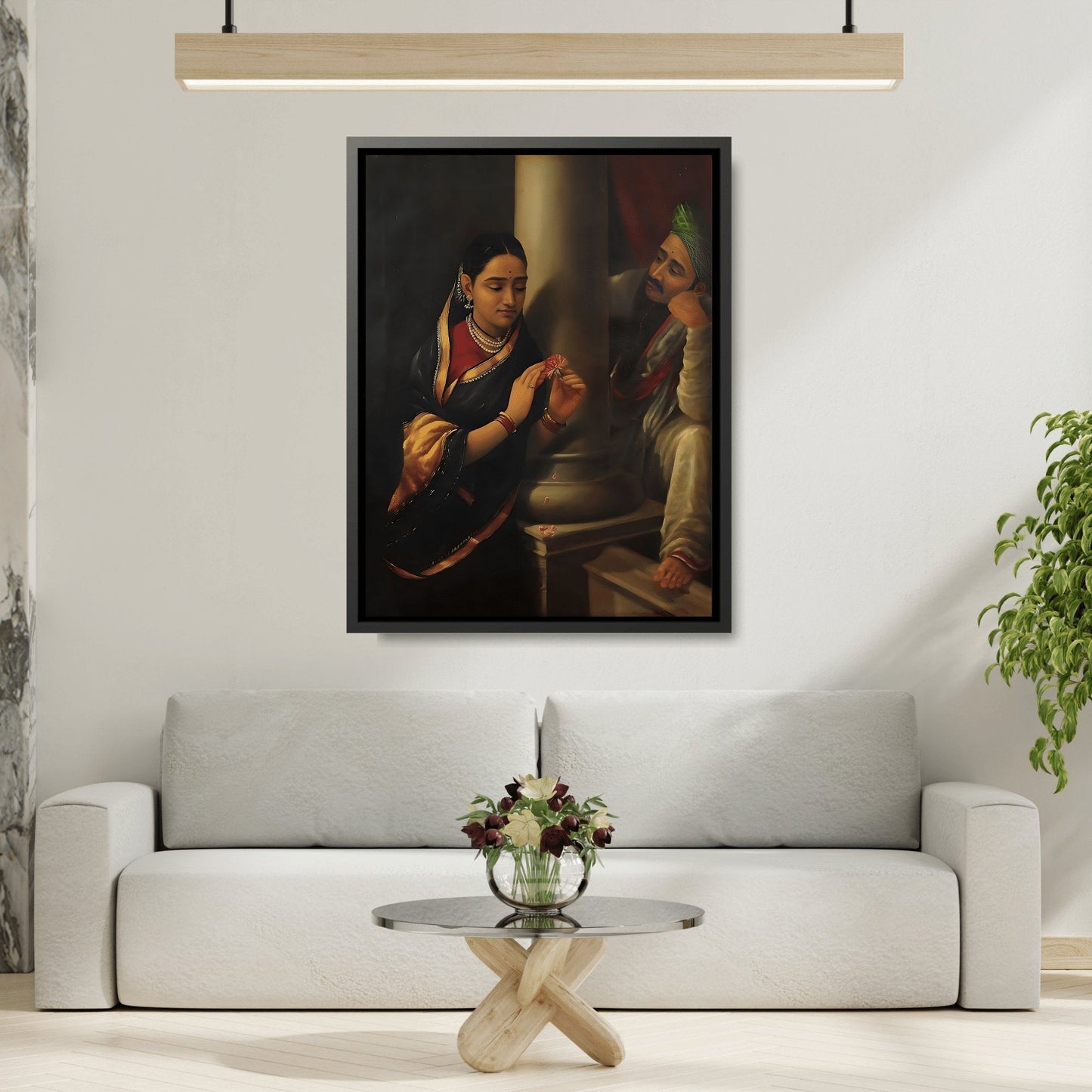 Raja Ravi Varma Stolen Interview - Framed Canvas Art Reproduction