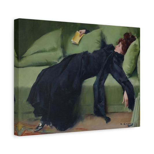 Ramon Casas Decadent Young Woman After Dance - Canvas Wall Art Print