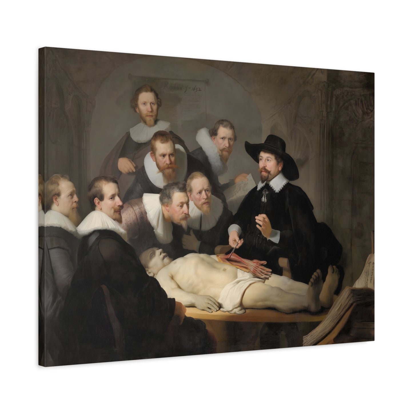 Rembrandt Anatomy Lesson Canvas Wall Art Print Reproduction