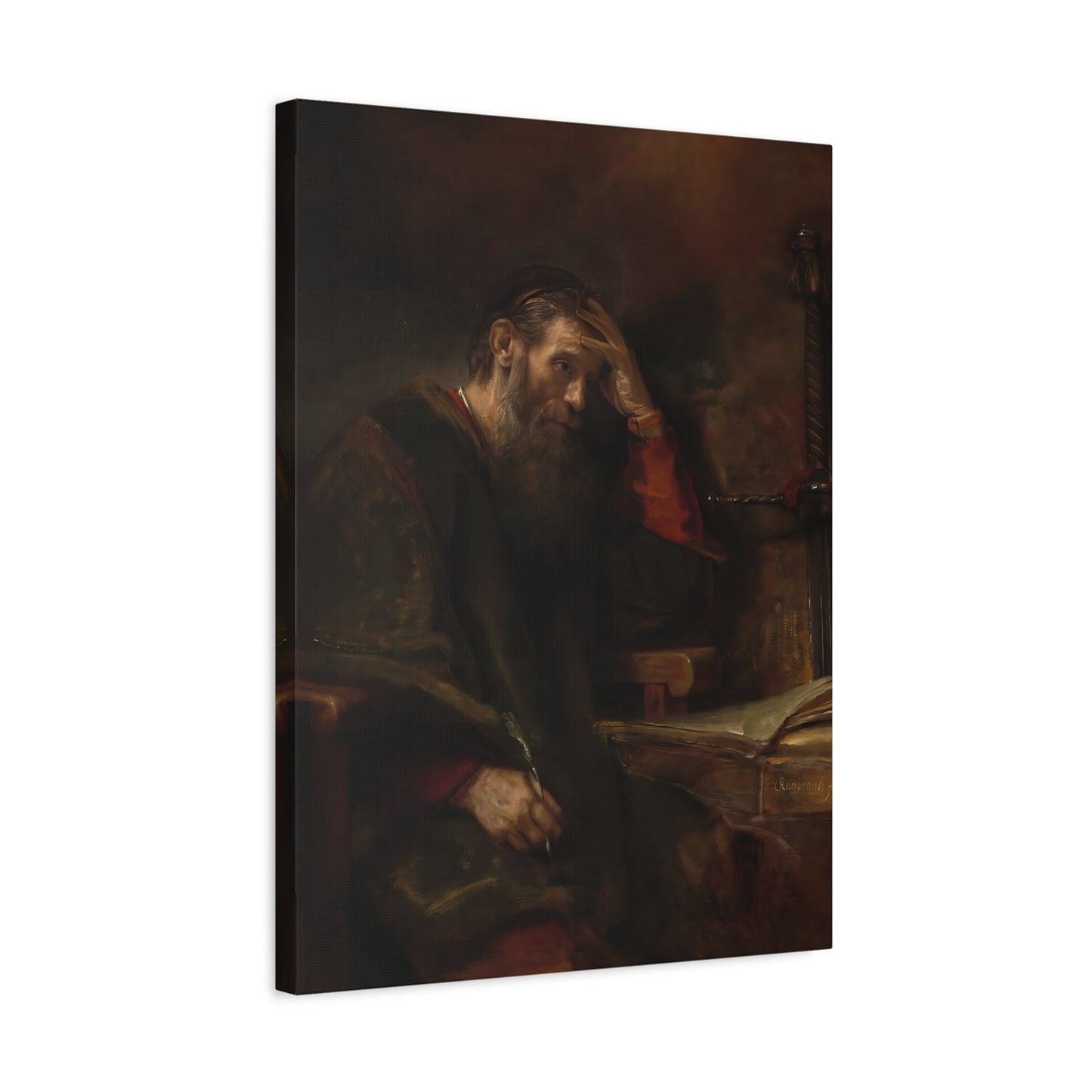 Rembrandt Apostle Paul - Canvas Wall Art Print Reproduction