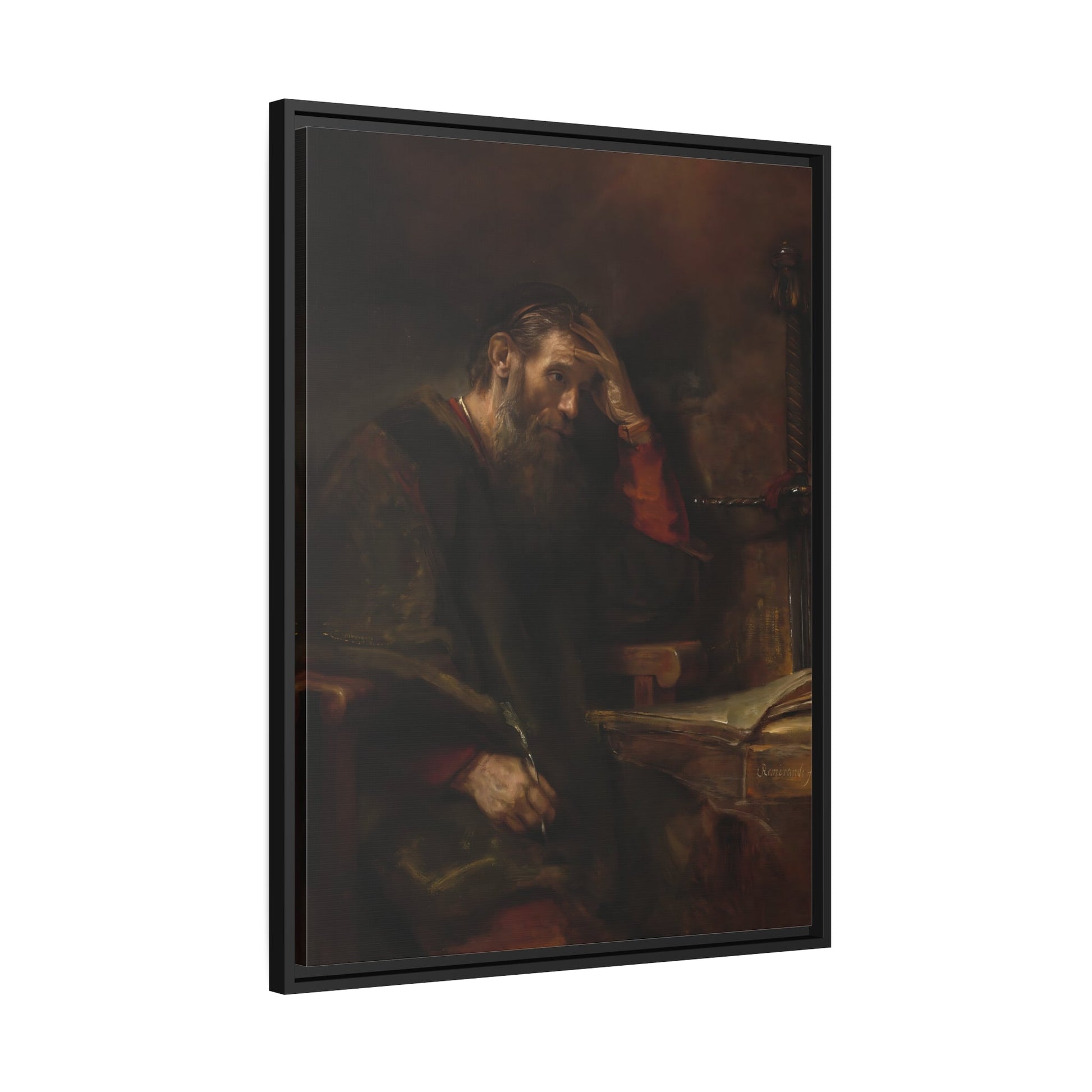 Rembrandt Apostle Paul - Framed Canvas Art Reproduction