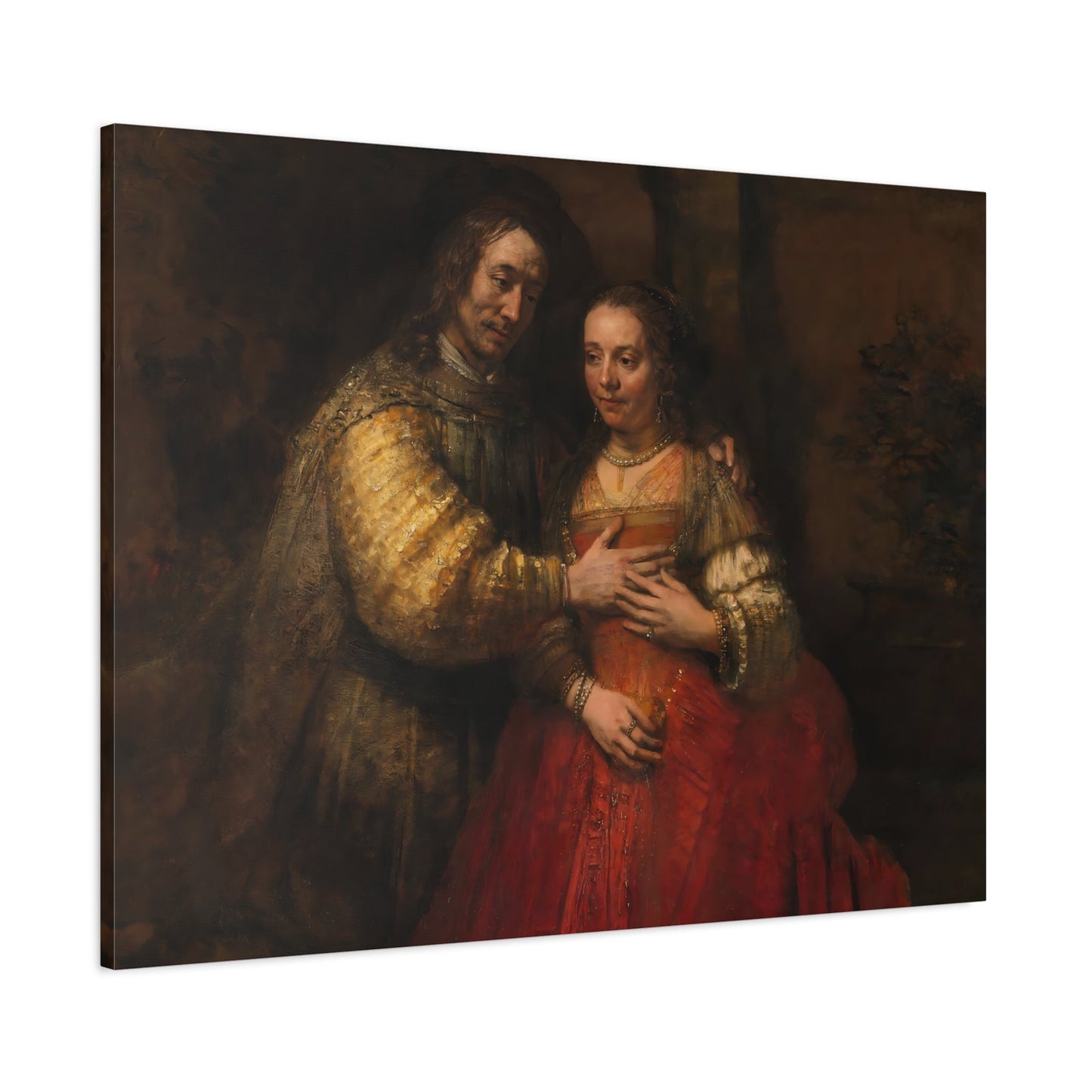 Rembrandt Jewish Bride - Canvas Wall Art Print Reproduction