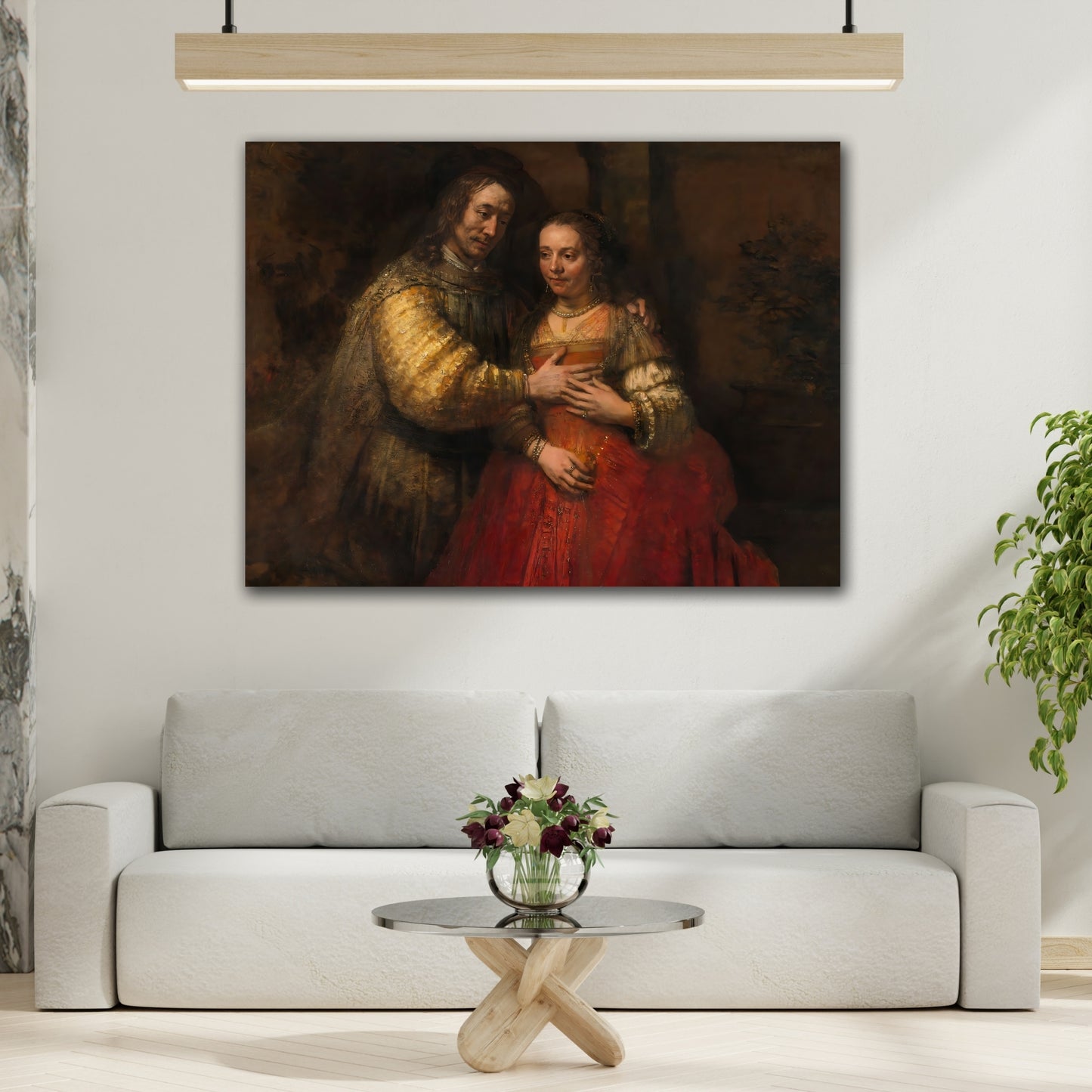 Rembrandt Jewish Bride Canvas Wall Art Print Reproduction