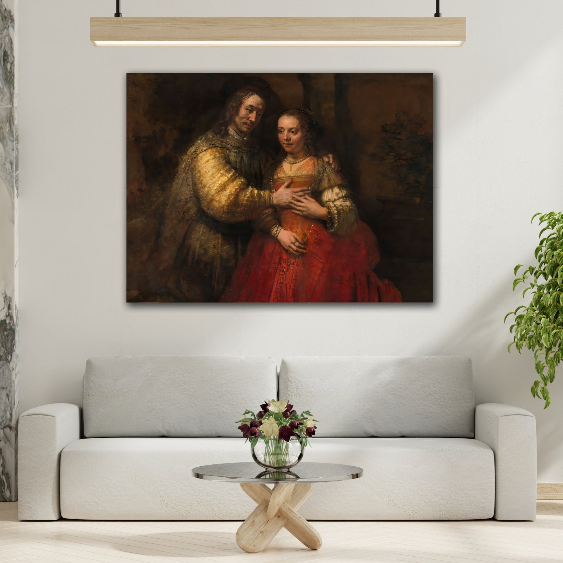 Rembrandt Jewish Bride Canvas Wall Art Print Reproduction