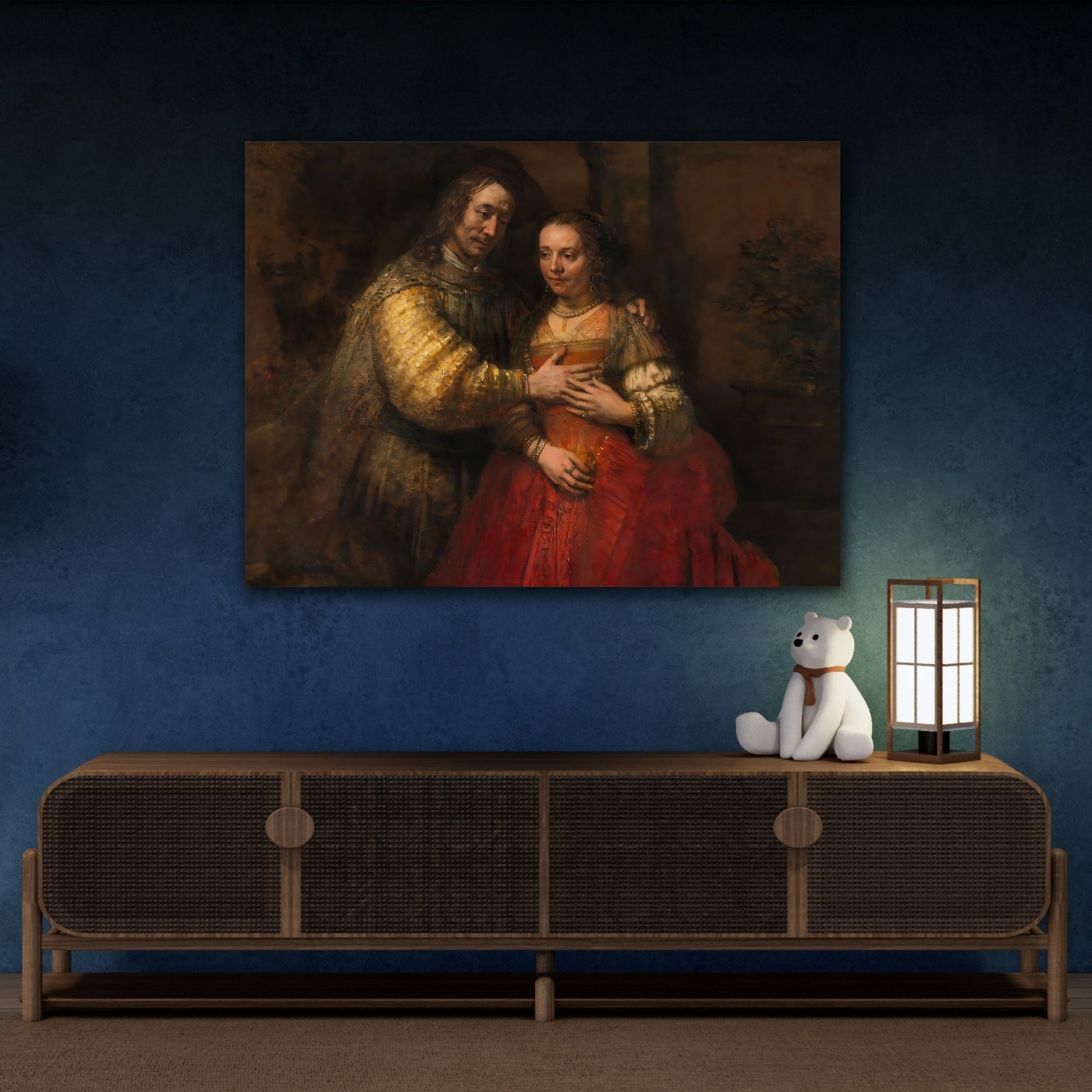 Rembrandt Jewish Bride Canvas Wall Art Print Reproduction