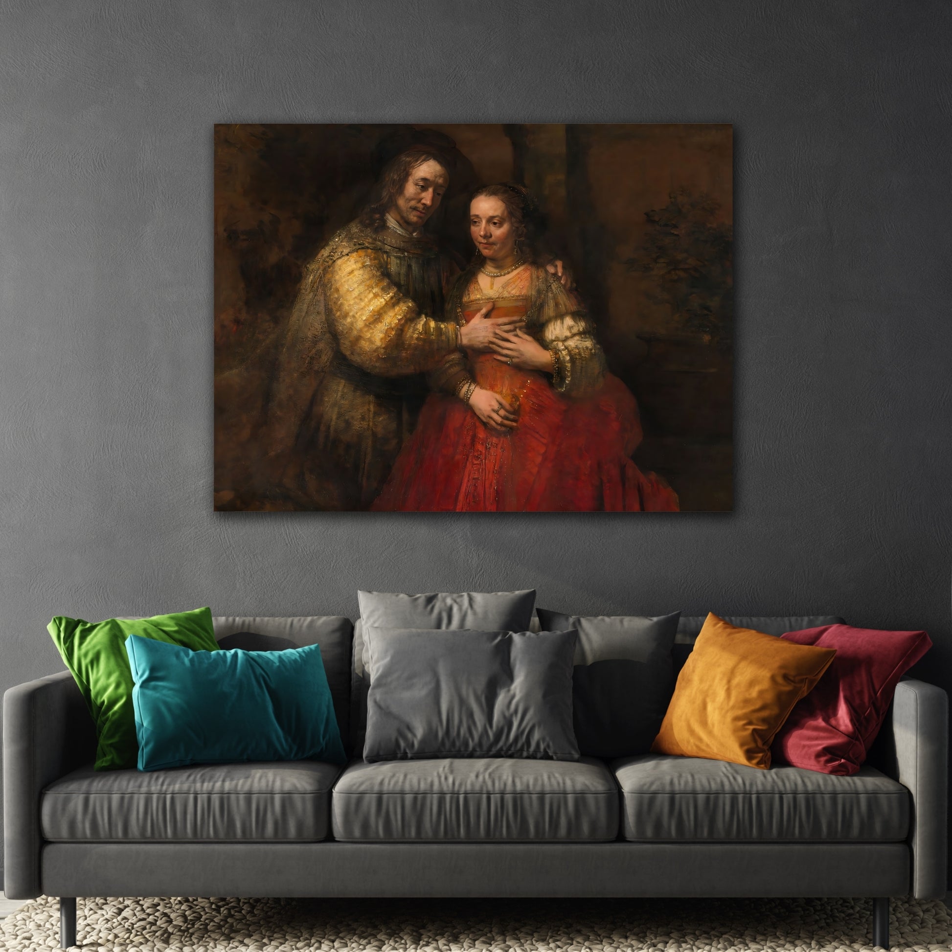 Rembrandt Jewish Bride Canvas Wall Art Print Reproduction