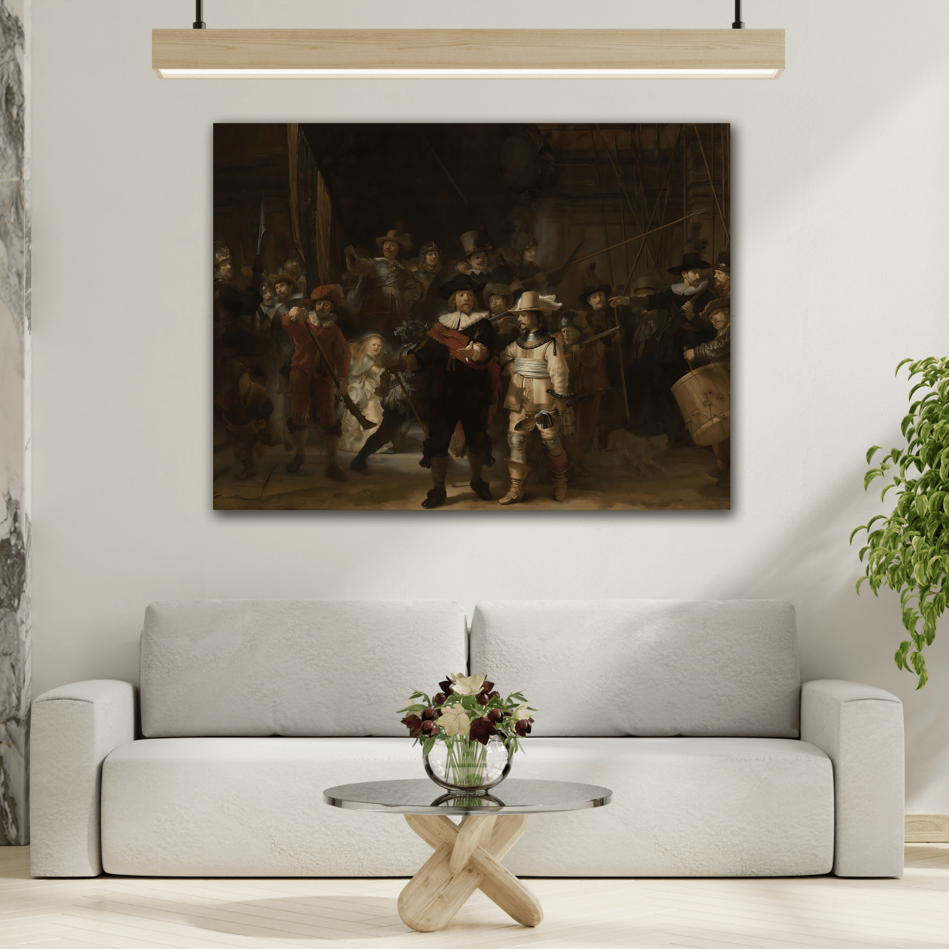 Rembrandt Night Watch - Famous Artist Canvas Wall Art Print