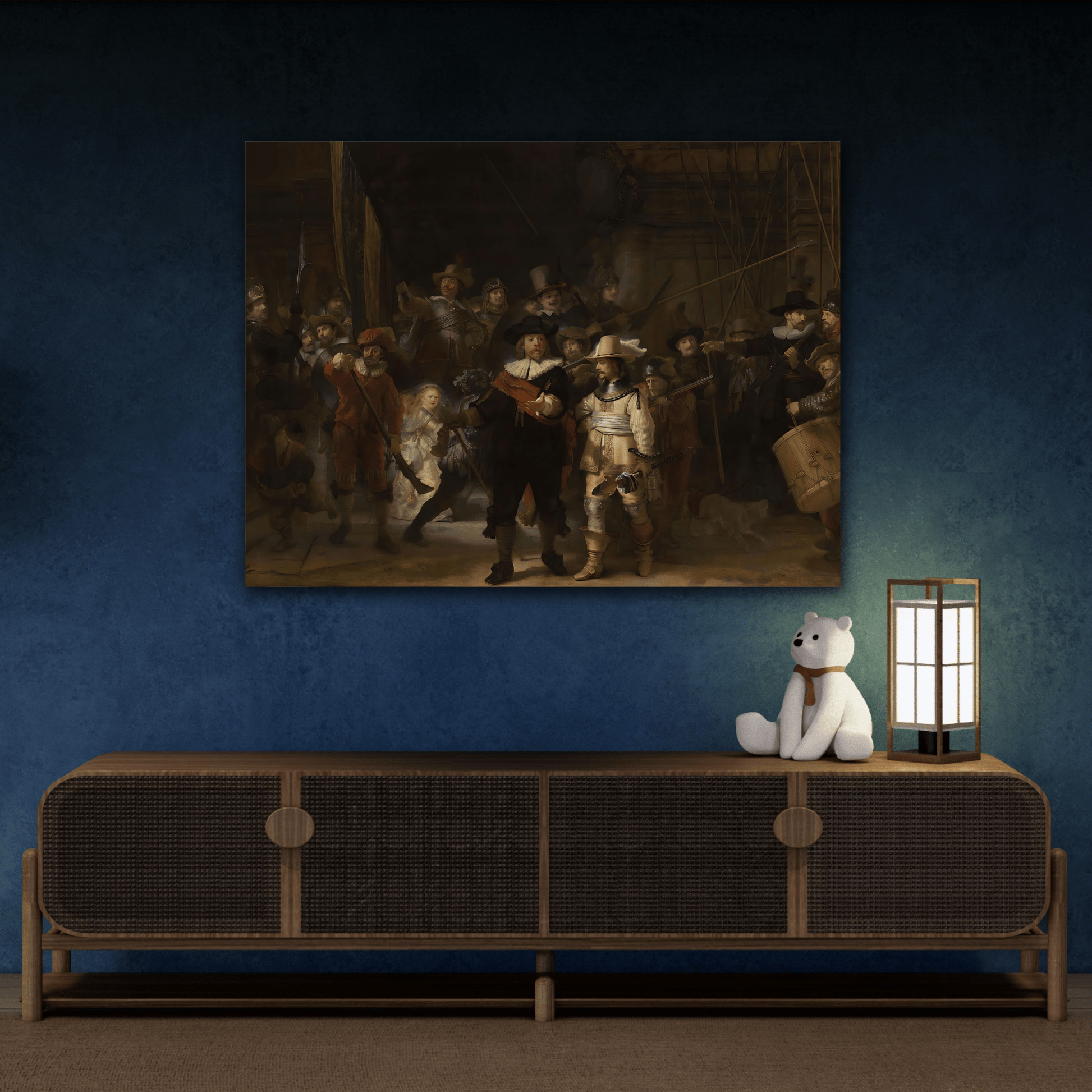Rembrandt Night Watch - Famous Artist Canvas Wall Art Print