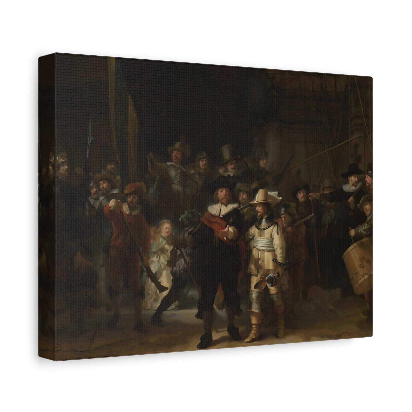 Rembrandt Night Watch - Famous Artist Canvas Wall Art Print