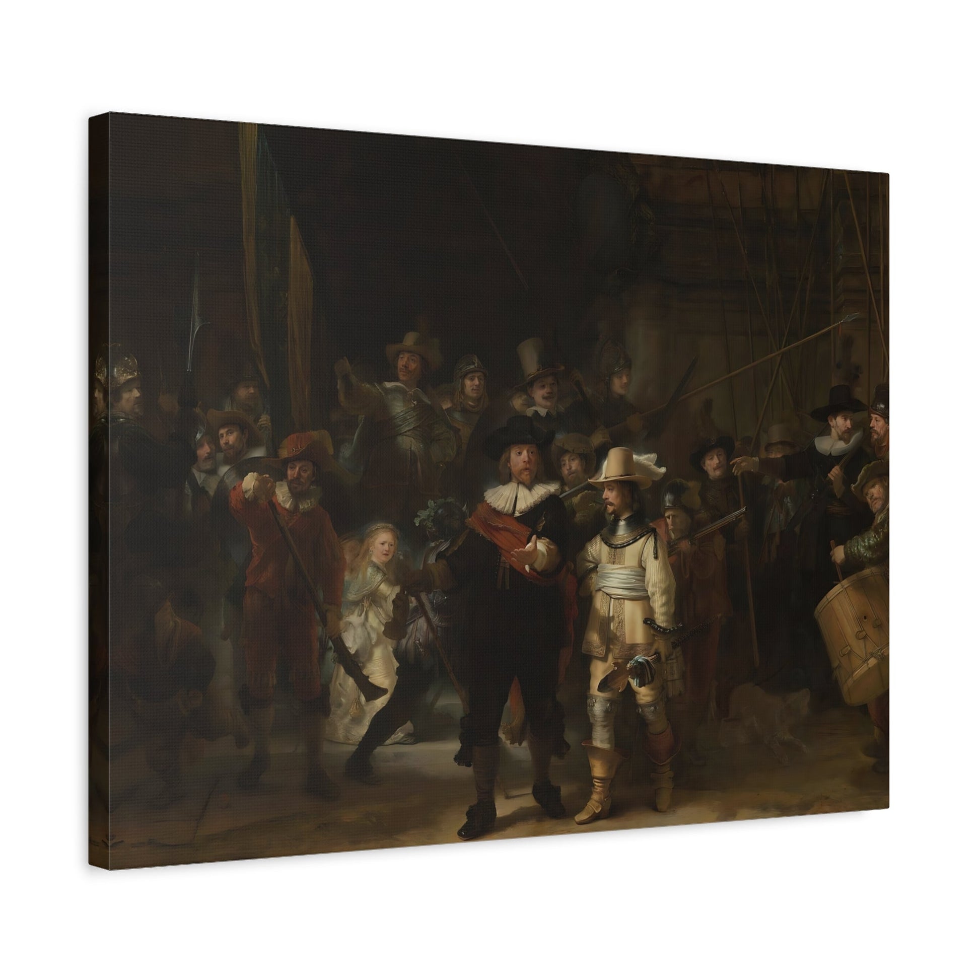 Rembrandt Night Watch - Famous Artist Canvas Wall Art Print