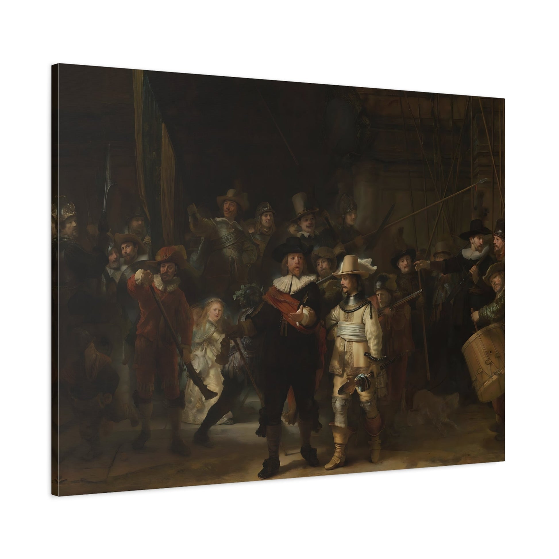 Rembrandt Night Watch - Famous Artist Canvas Wall Art Print