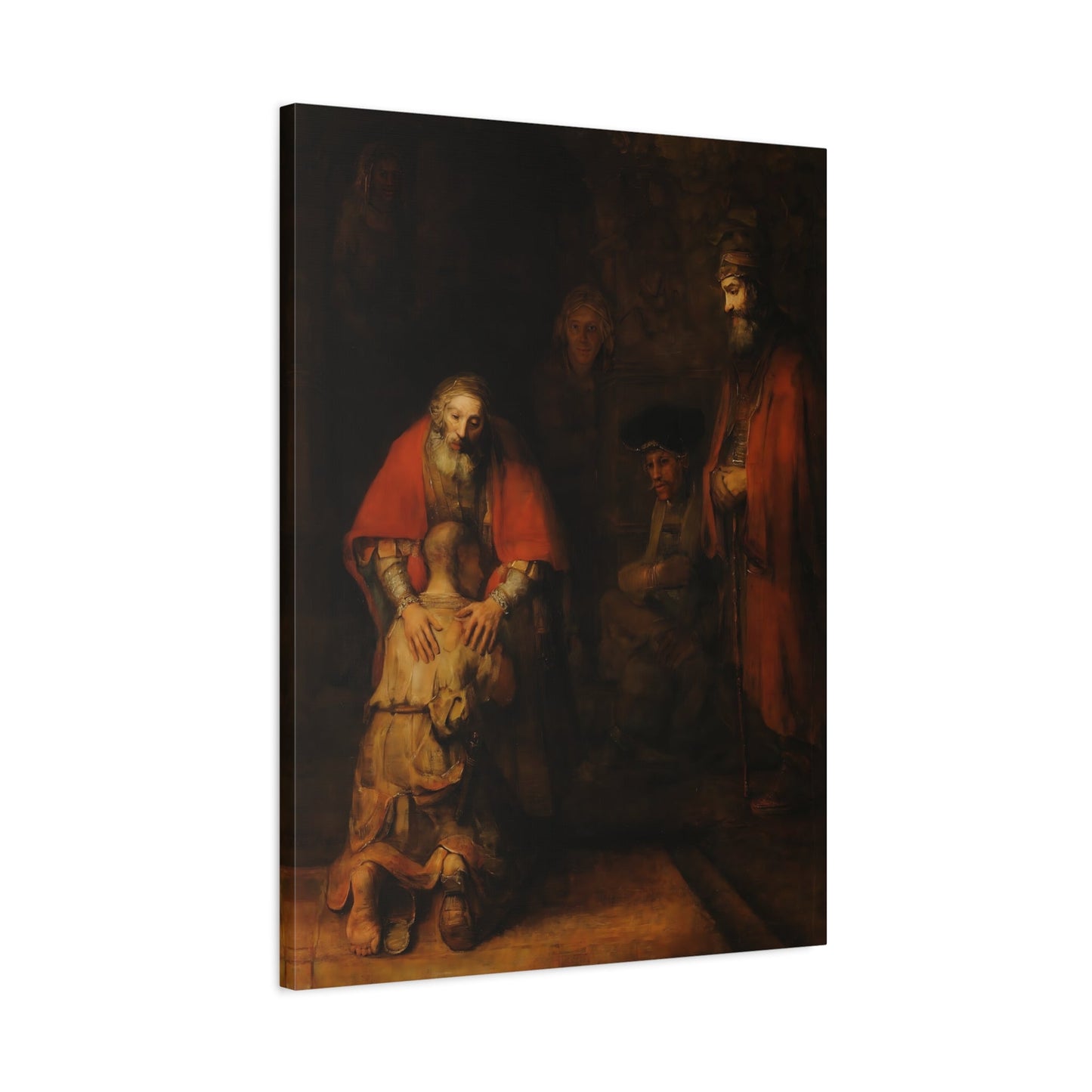 Rembrandt Return of Prodigal Son - Canvas Wall Art Print Reproduction